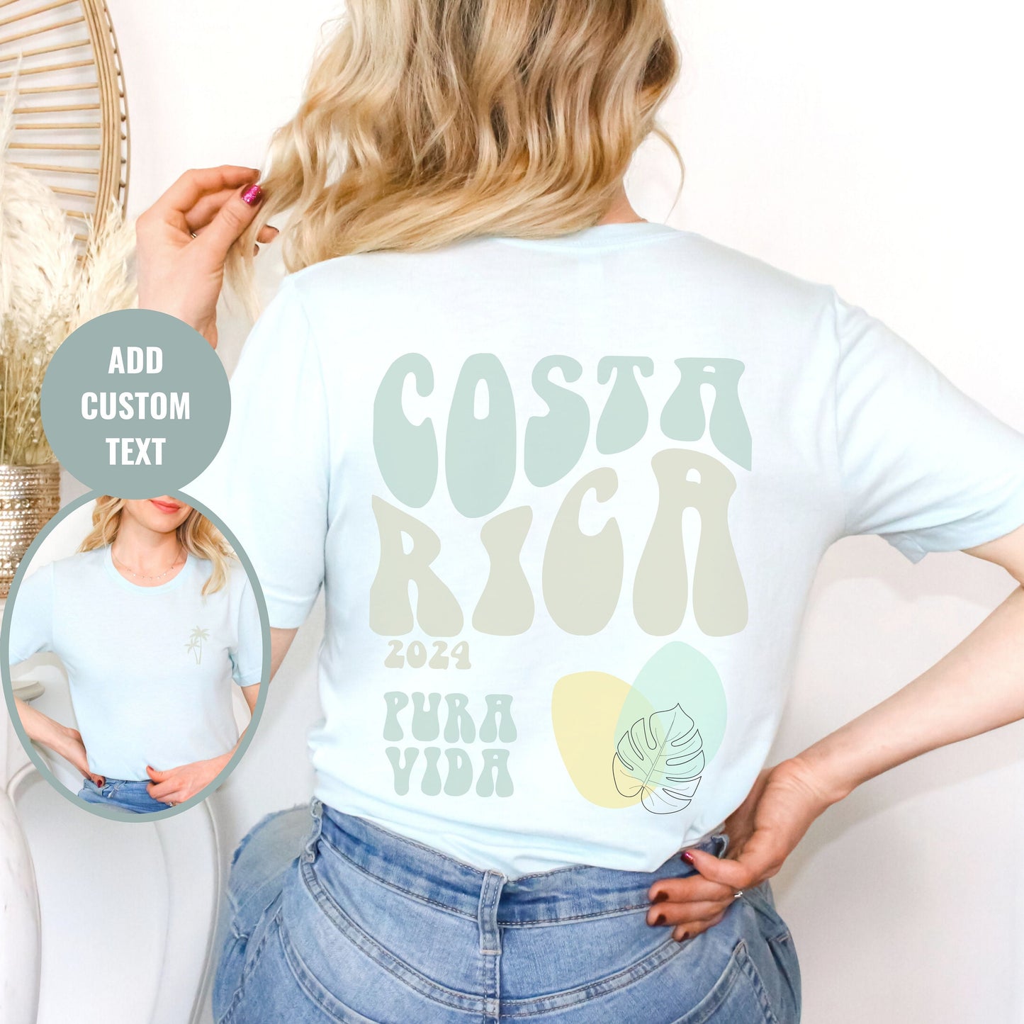 Coasta Rica tshirt, Custom Gift for bride, Pura Vida, Bachelorette party shirts, Trendy shirts for vacation trip, Cute Oversized tshirts