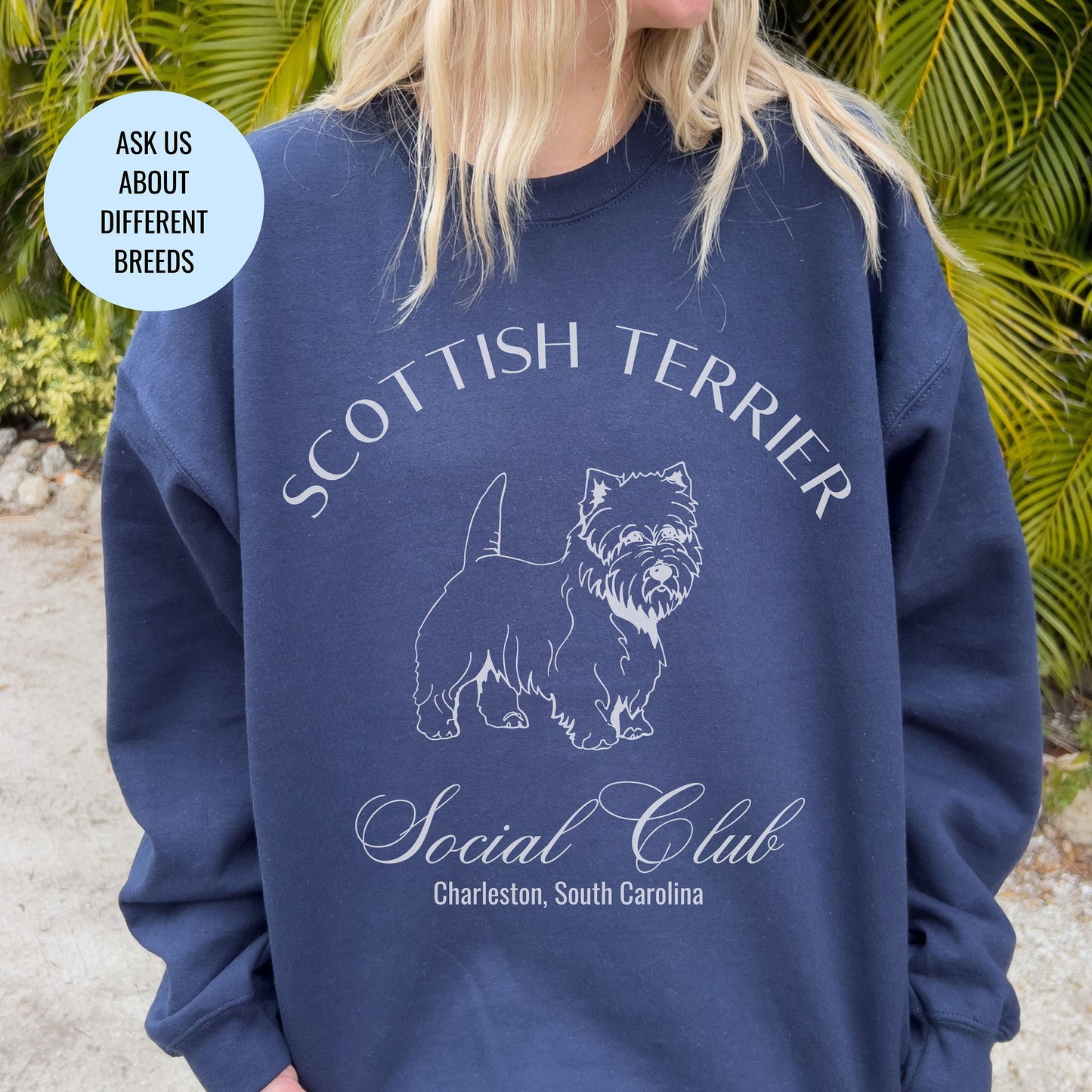 Miniature Pincsher Sweatshirt | Dog Grandma Gift | Big Dog Breed | New Dog Shirt for her | Social Club | Trendy Puppy Mom Gift | Fun Dog