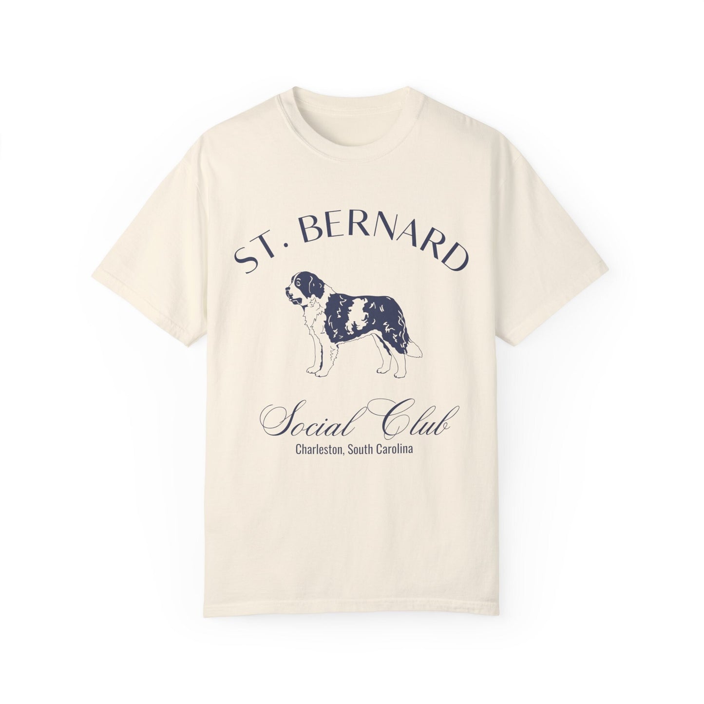 Saint Bernard Shirt | Dog Dad Shirt | Womens Dog Shirt | Custom Dog Shirts for her | Social Club Shirt | Dog Mom Gifts | Fun Dog T-Shirt