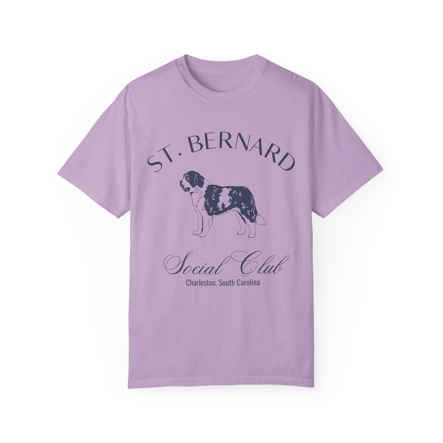 Saint Bernard Shirt | Dog Dad Shirt | Womens Dog Shirt | Custom Dog Shirts for her | Social Club Shirt | Dog Mom Gifts | Fun Dog T-Shirt