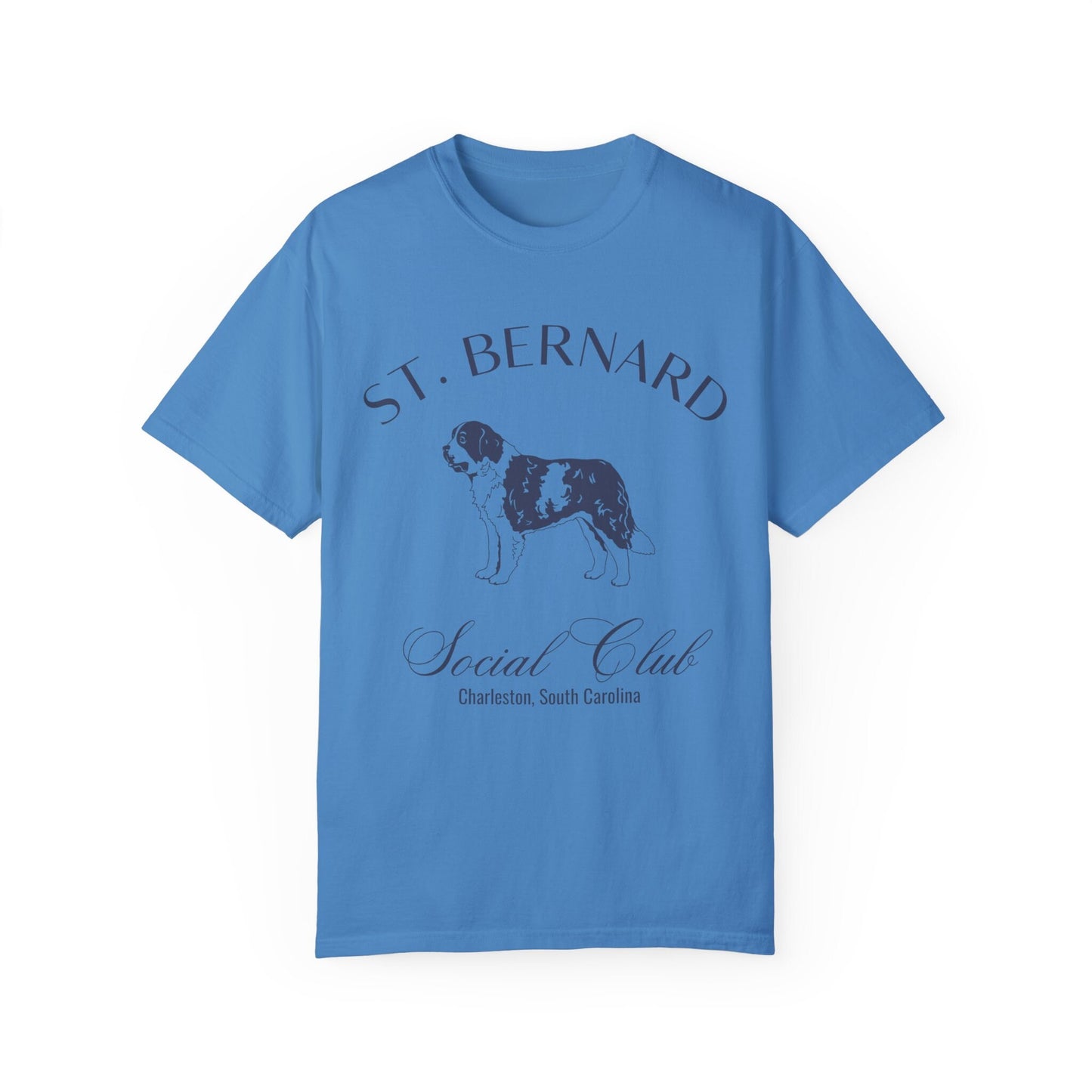 Saint Bernard Shirt | Dog Dad Shirt | Womens Dog Shirt | Custom Dog Shirts for her | Social Club Shirt | Dog Mom Gifts | Fun Dog T-Shirt