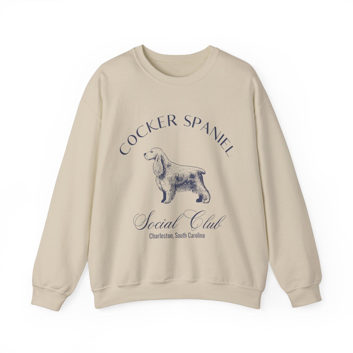 Cocker Spaniel Sweatshirt | Dog Grandma Gift | Small Dog Breed | New Dog Shirt for her | Social Club | Trendy Puppy Mom Gifts | Fun Dog Tees