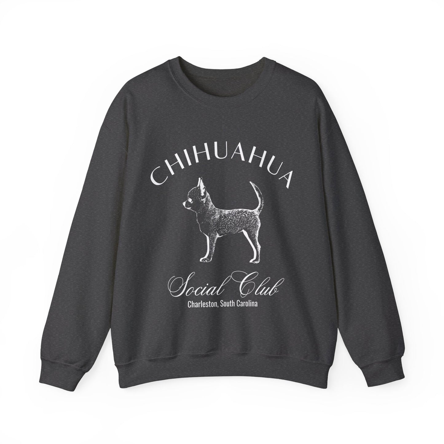 Chihuahua Sweatshirt | Dog Grandma Gift | Small Dog Breed | New Dog Shirt for her | Social Club Shirt | Trendy Puppy Mom Gift | Fun Dog Tees