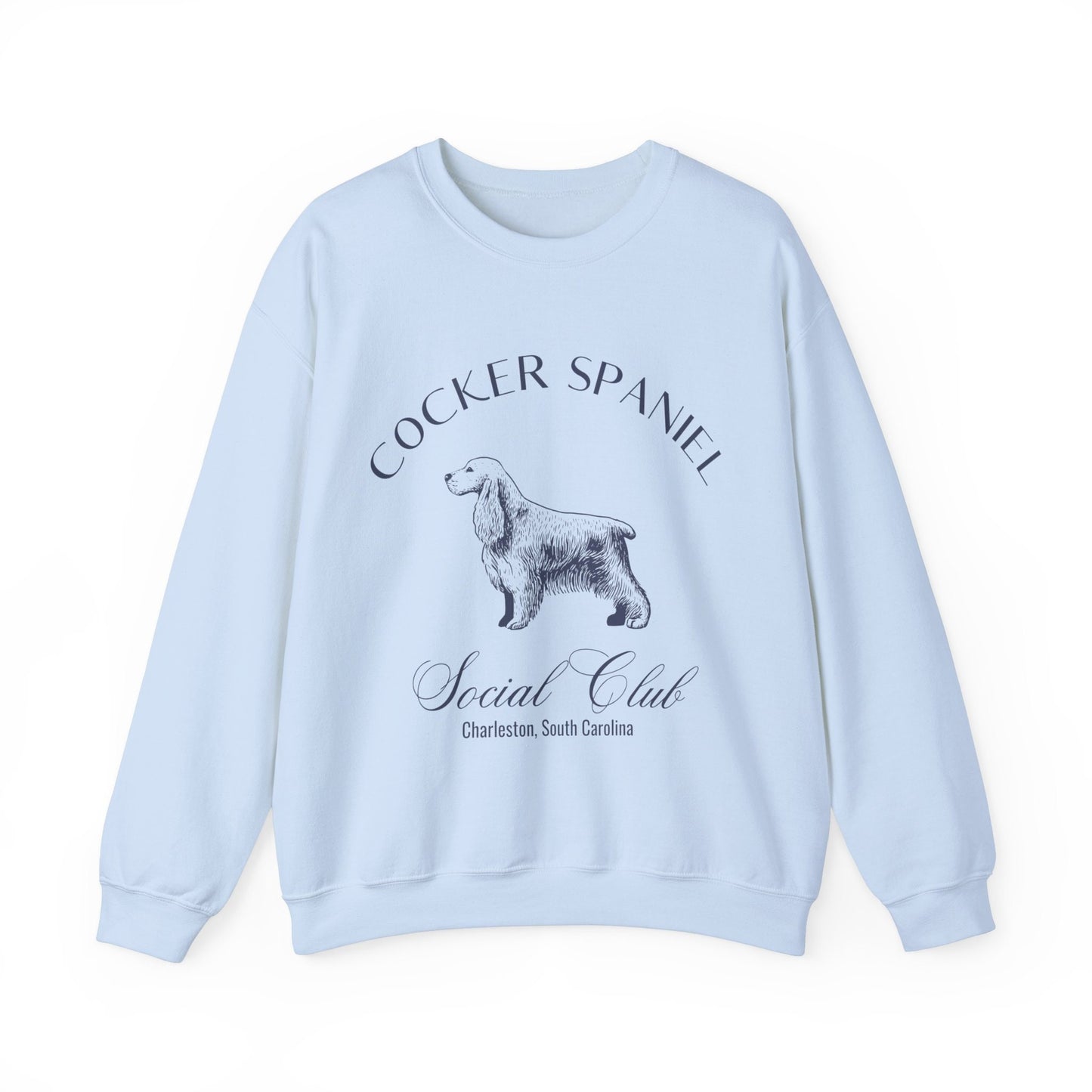 Cocker Spaniel Sweatshirt | Dog Grandma Gift | Small Dog Breed | New Dog Shirt for her | Social Club | Trendy Puppy Mom Gifts | Fun Dog Tees