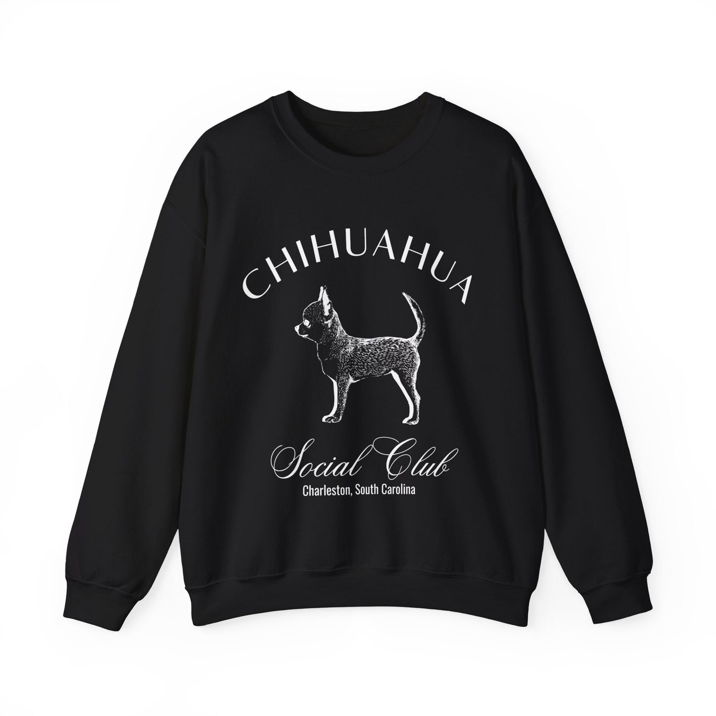 Chihuahua Sweatshirt | Dog Grandma Gift | Small Dog Breed | New Dog Shirt for her | Social Club Shirt | Trendy Puppy Mom Gift | Fun Dog Tees