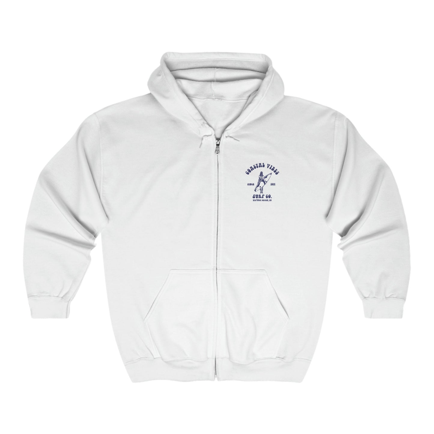 Custom Hapuna Beach Zip Hoodie, Hawaiian Cruise, Zipper Sweatshirt