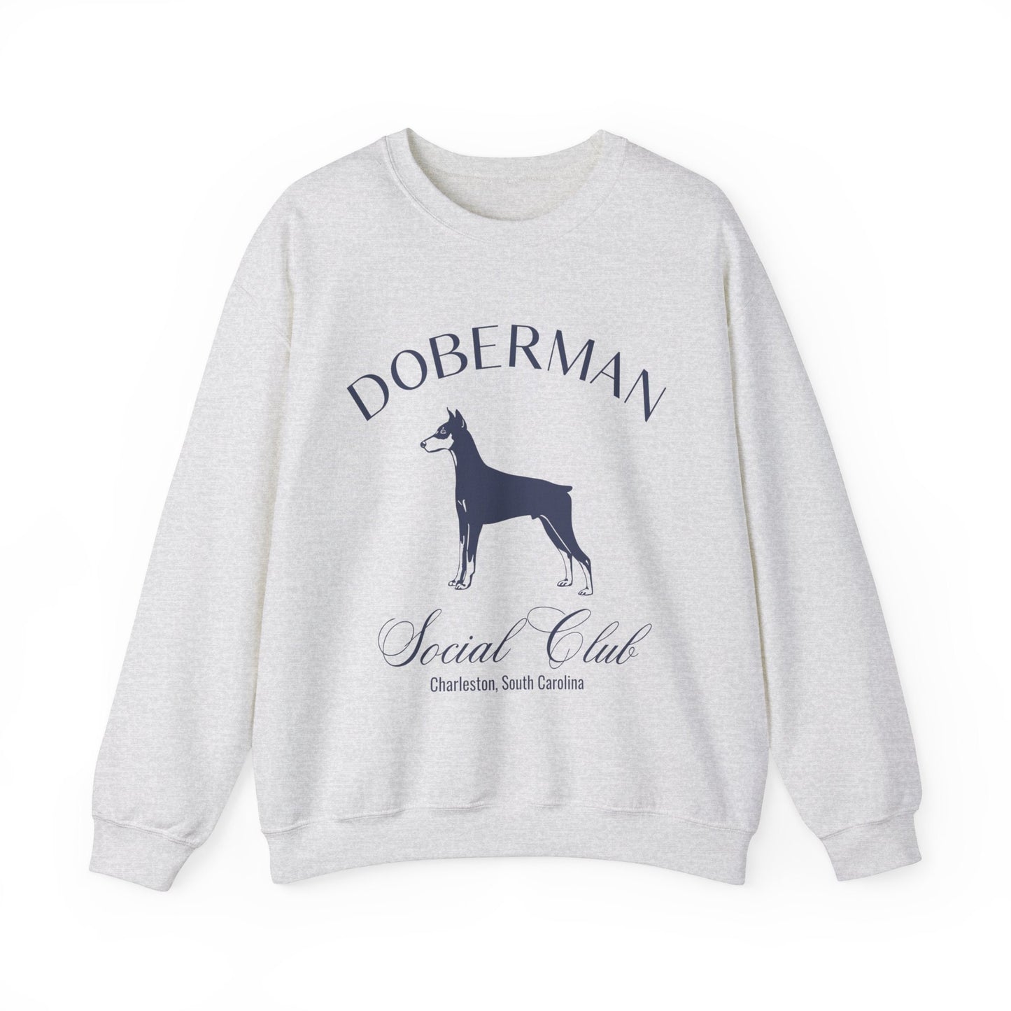 Doberman Sweatshirt | Dog Grandma Gift | Big Dog Breed | New Dog Shirt for her | Social Club | Trendy Puppy Mom Gifts | Fun Dog Tees