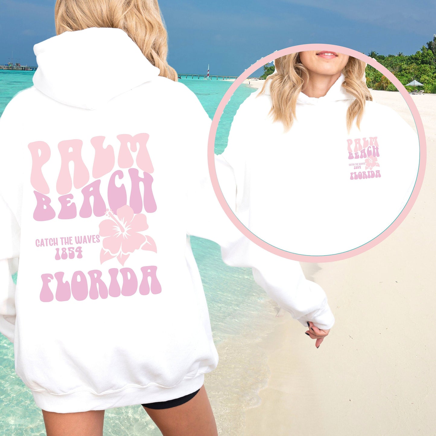 Palm Beach hoodie, Ft Lauderdale, Coconut Girl Aesthetic, Delray, Trendy Hoodies, Surf Sweatshirt, Ocean Beach hoodie, Siesta Beach hoodie