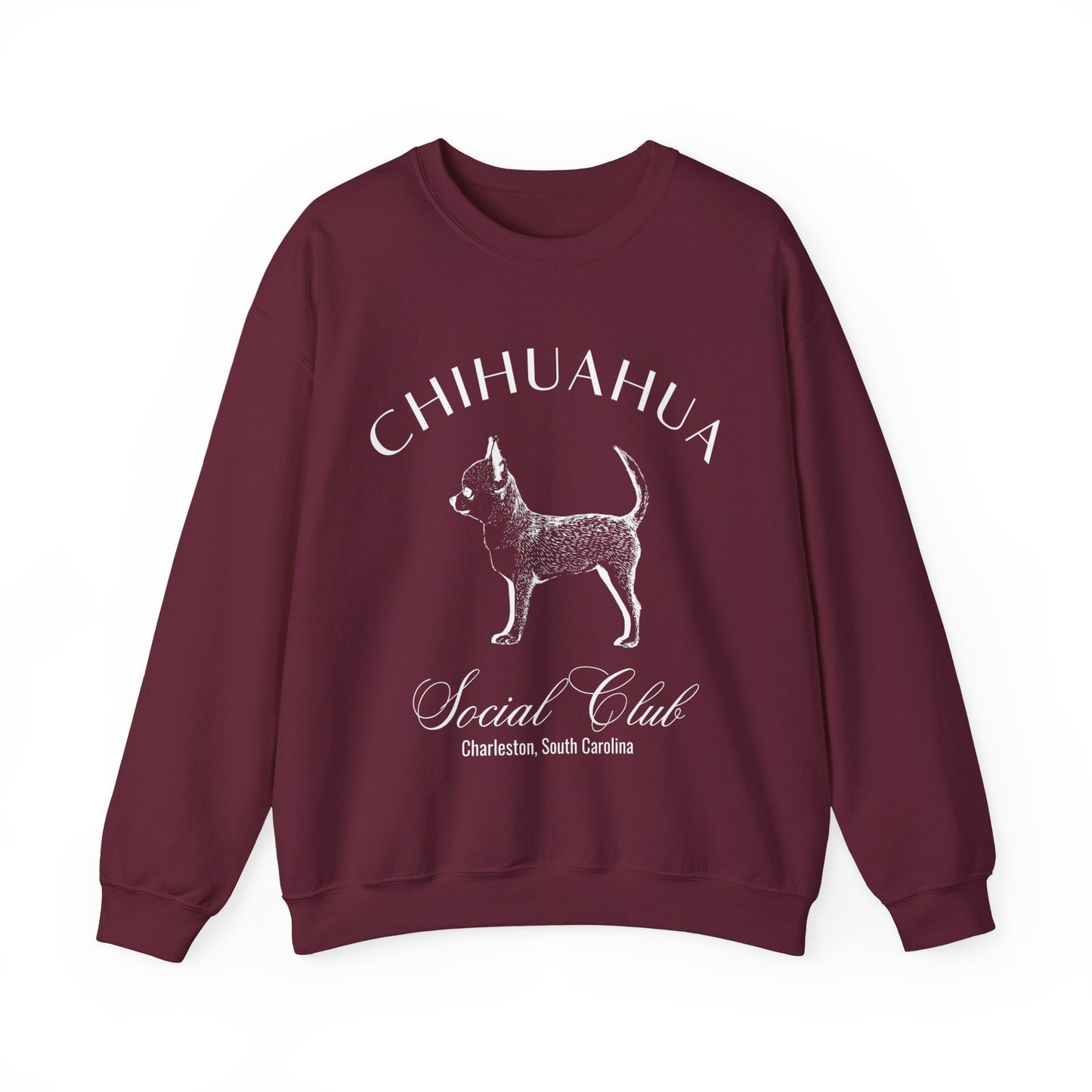 Chihuahua Sweatshirt | Dog Grandma Gift | Small Dog Breed | New Dog Shirt for her | Social Club Shirt | Trendy Puppy Mom Gift | Fun Dog Tees