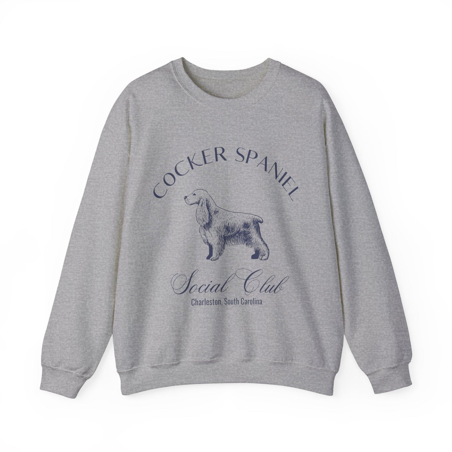 Cocker Spaniel Sweatshirt | Dog Grandma Gift | Small Dog Breed | New Dog Shirt for her | Social Club | Trendy Puppy Mom Gifts | Fun Dog Tees