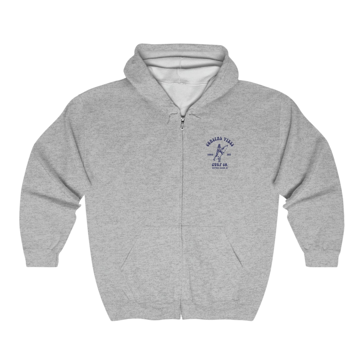 Custom Hapuna Beach Zip Hoodie, Hawaiian Cruise, Zipper Sweatshirt