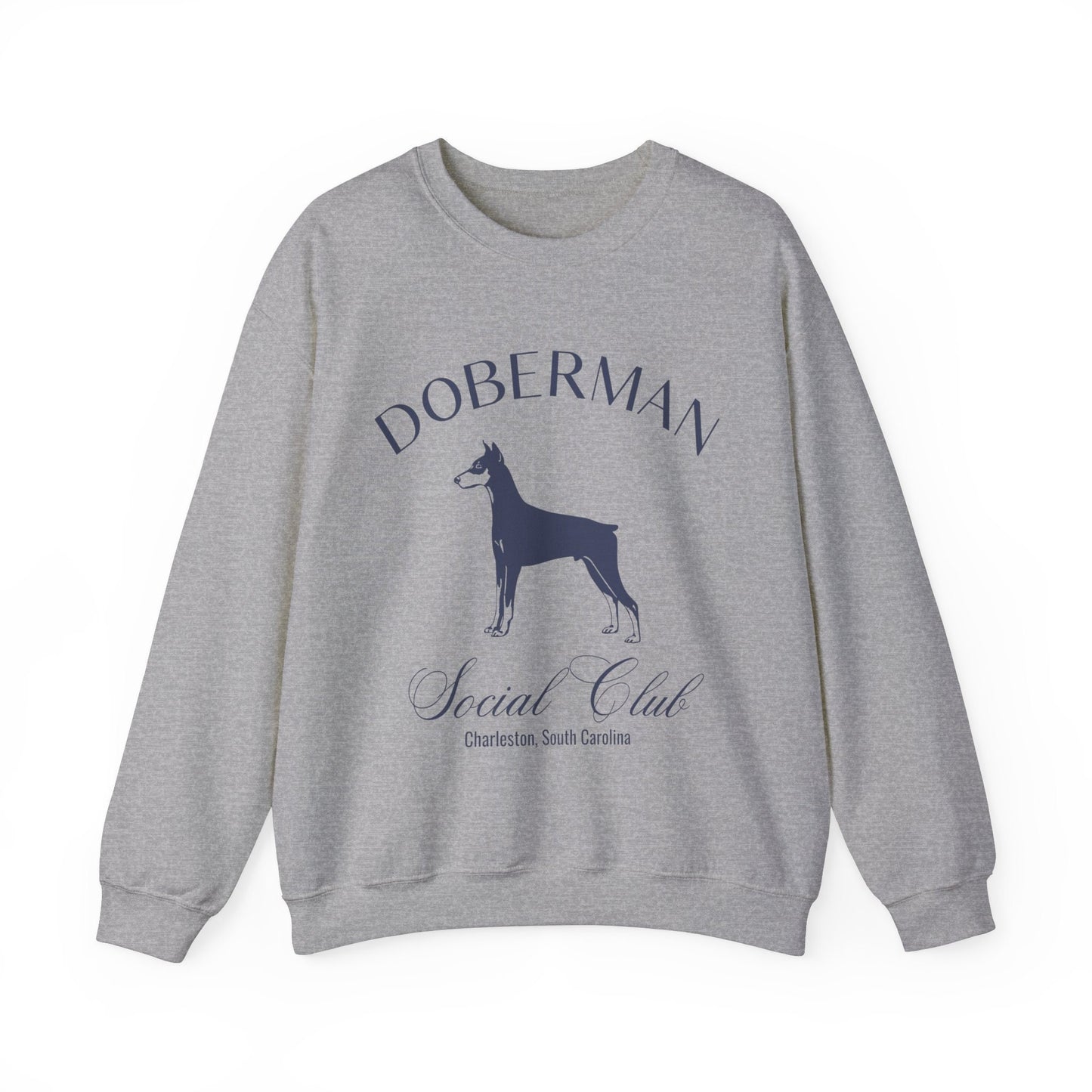 Doberman Sweatshirt | Dog Grandma Gift | Big Dog Breed | New Dog Shirt for her | Social Club | Trendy Puppy Mom Gifts | Fun Dog Tees