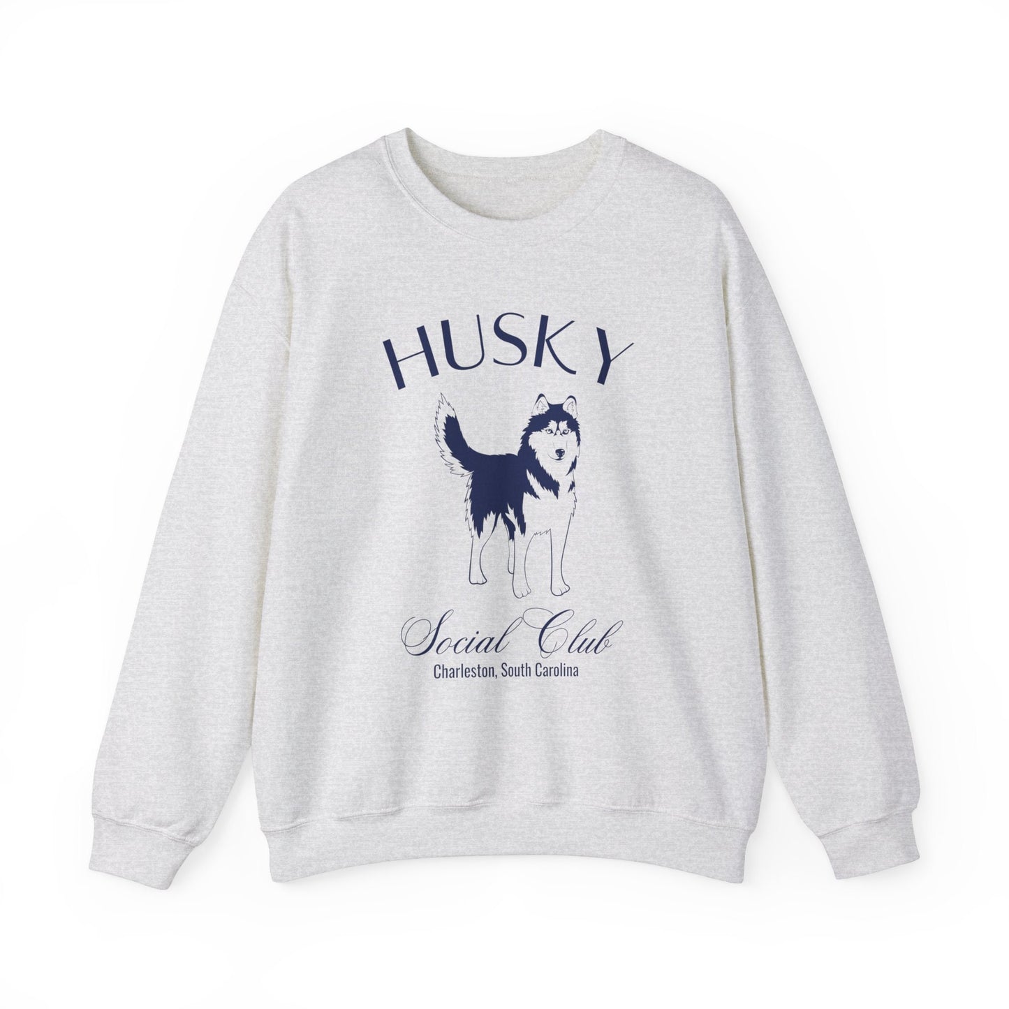 Husky Sweatshirt | Personalized Grandma Gift | Big Dog Breed | New Dog Shirt for her | Social Club | Trendy Puppy Mom Gifts | Fun Dog Tees