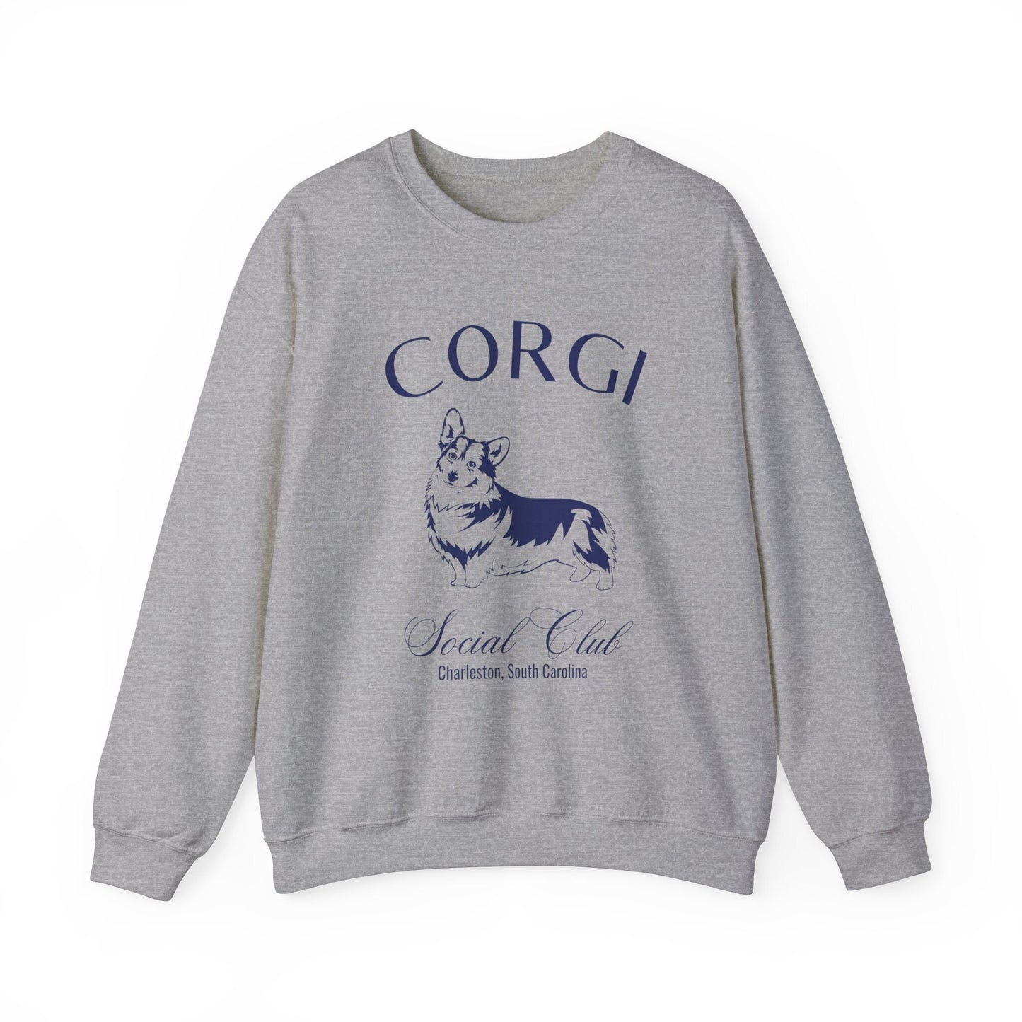 Corgi Sweatshirt | Personalized Grandma Gift | Big Dog Breed | New Dog Shirt for her | Social Club | Trendy Puppy Mom Gifts | Fun Dog Tees