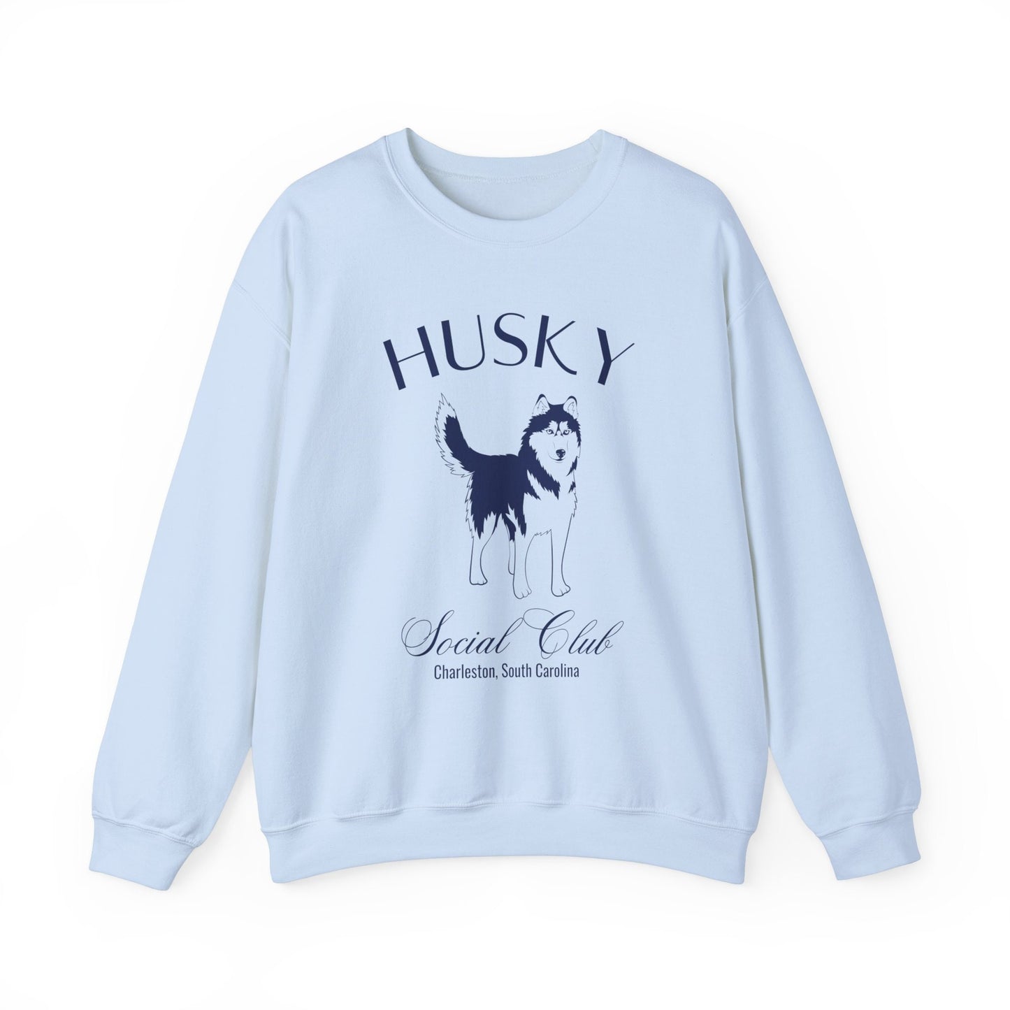 Husky Sweatshirt | Personalized Grandma Gift | Big Dog Breed | New Dog Shirt for her | Social Club | Trendy Puppy Mom Gifts | Fun Dog Tees