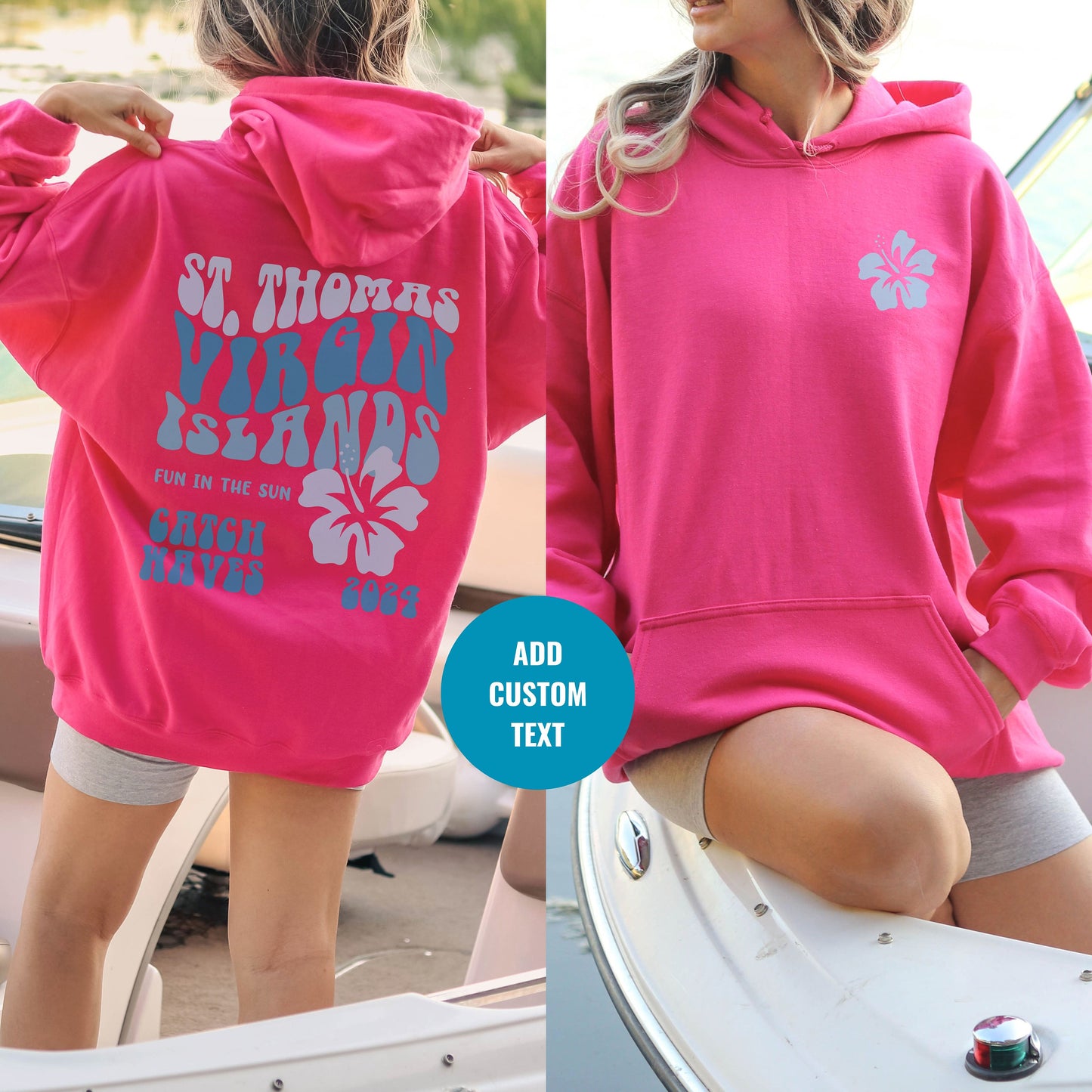 St Thomas Hoodie, Birthday Cruise Gift, Virgin Islands Sweater