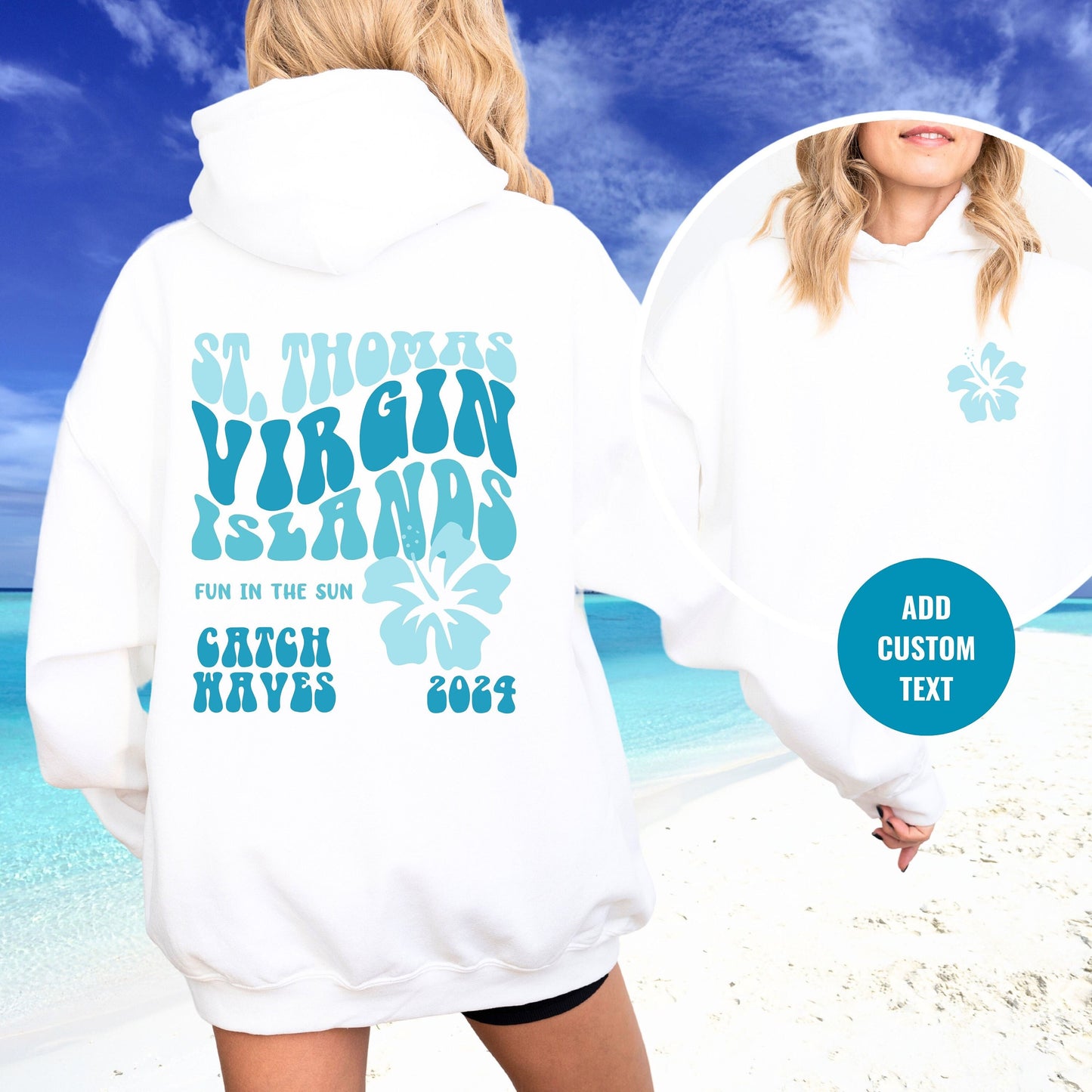 St Thomas Hoodie, Birthday Cruise Gift, Virgin Islands Sweater