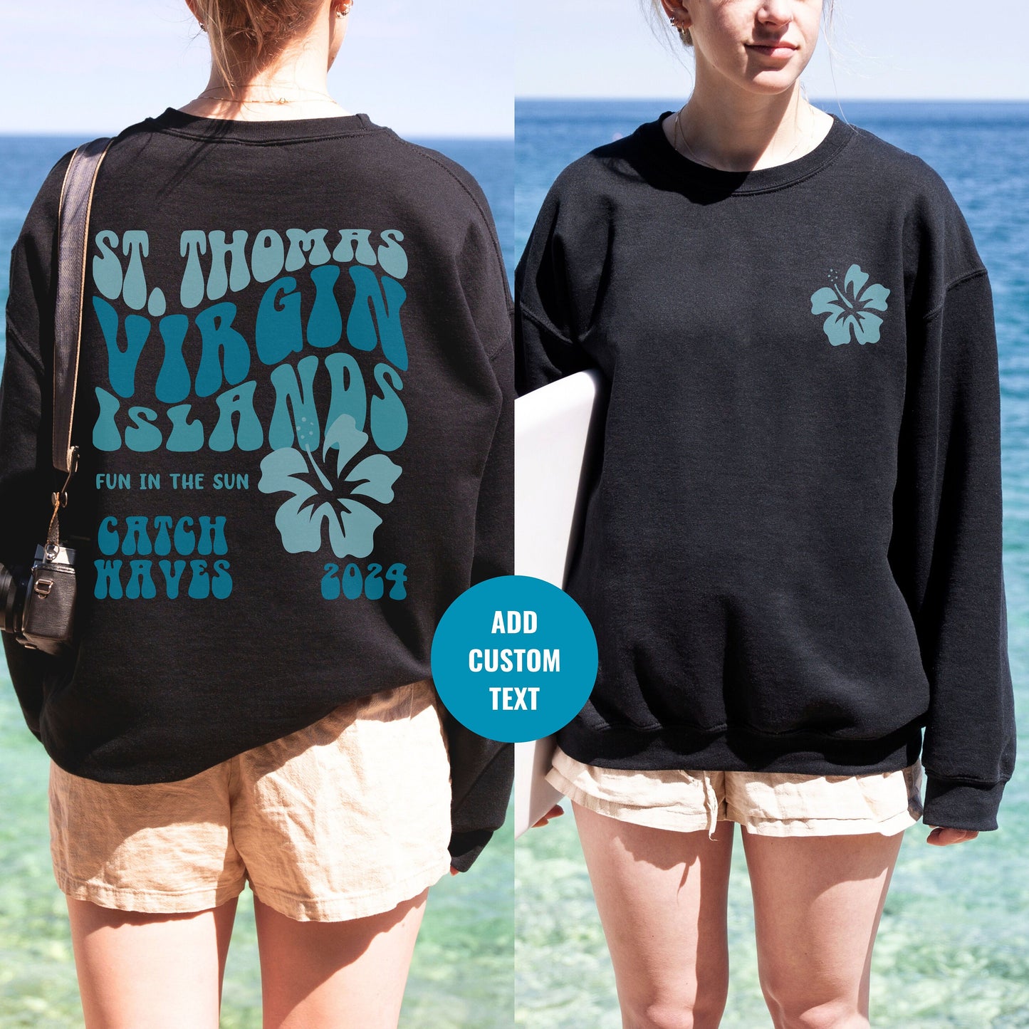 St Thomas Sweatshirt, Virgin Islands Crewneck