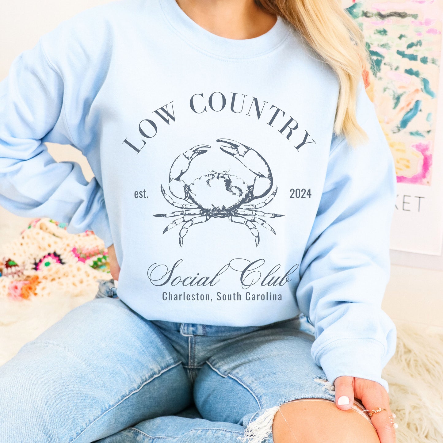 Low Country Sweatshirt, Social Club Shirt, Charleston Crewneck