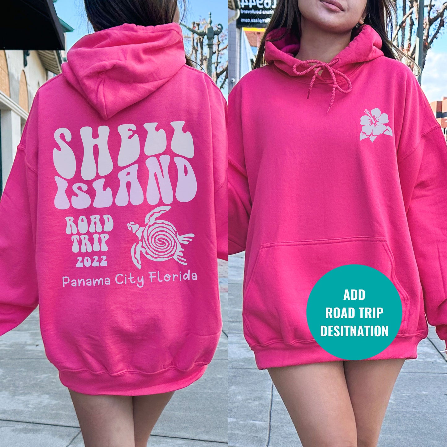 Shell Island Hoodie | Trendy Beach Sweatshirt | Girl's Road Trip Matching Hoodies