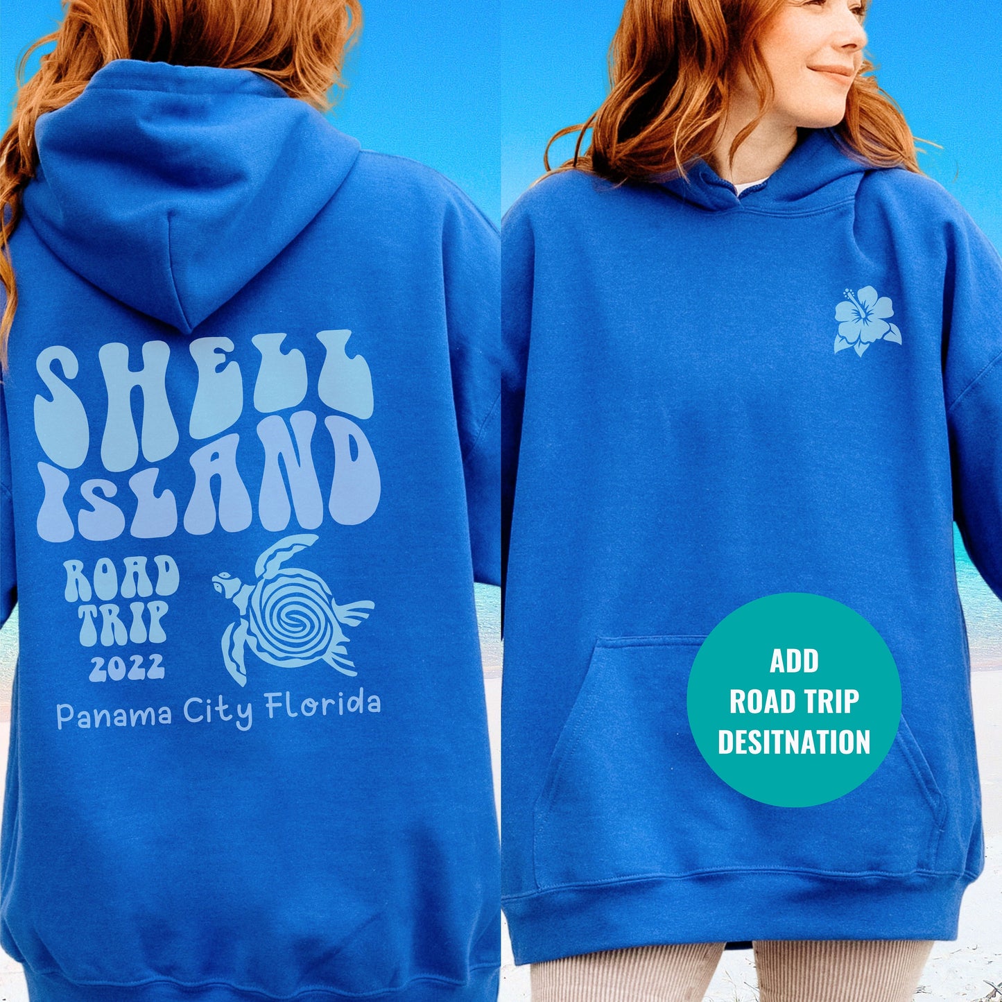 Shell Island Hoodie | Trendy Beach Sweatshirt | Girl's Road Trip Matching Hoodies