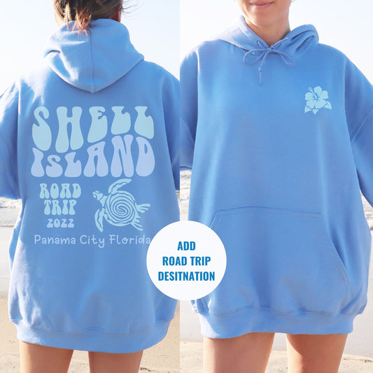 Shell Island Hoodie | Trendy Beach Sweatshirt | Girl's Road Trip Matching Hoodies