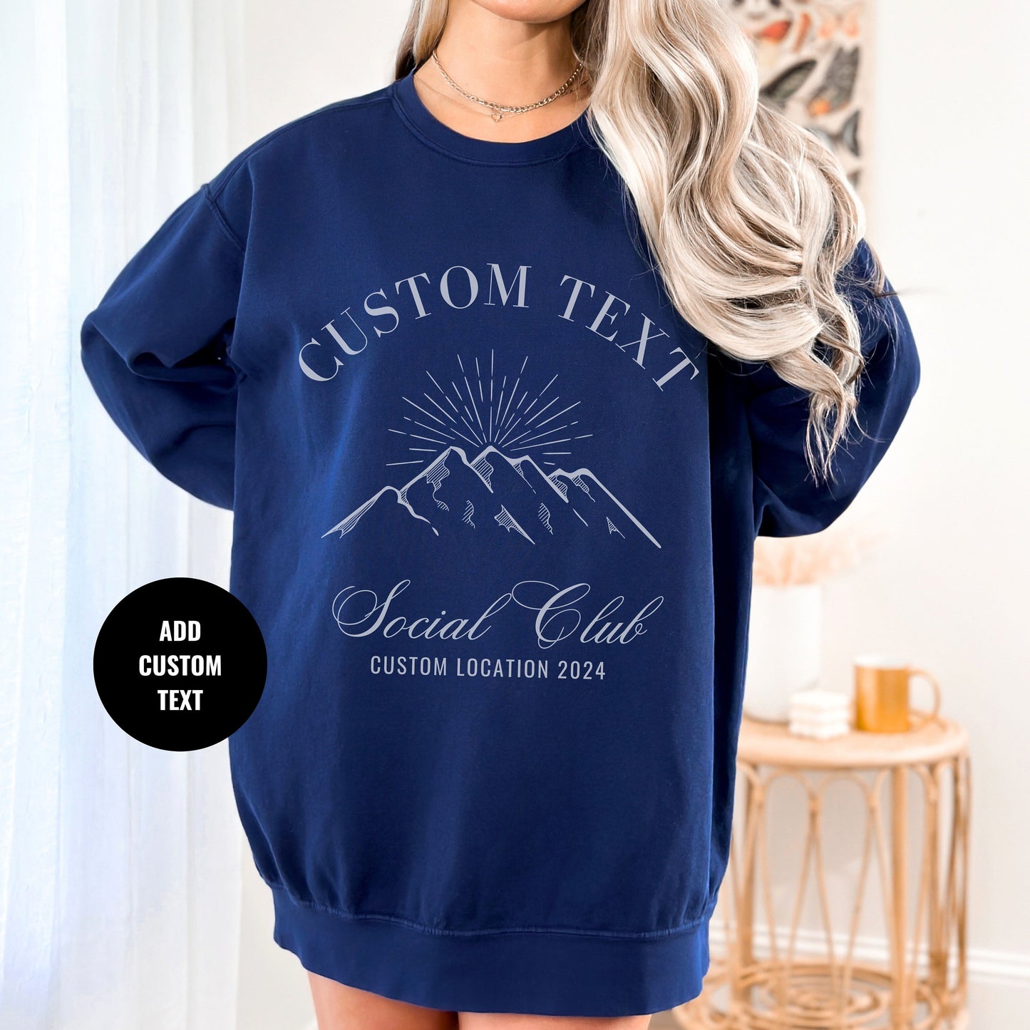 Custom Sweatshirt, Social Club Shirt, Grand Tetons Crewneck