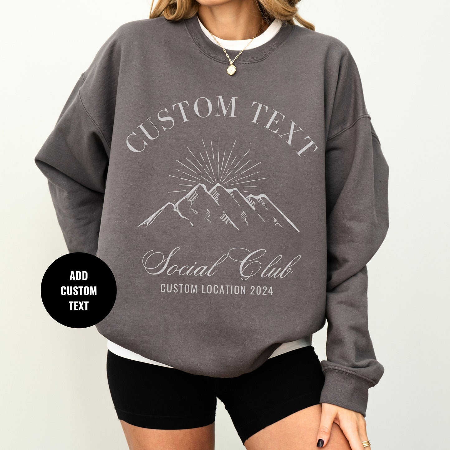 Custom Sweatshirt, Social Club Shirt, Grand Tetons Crewneck