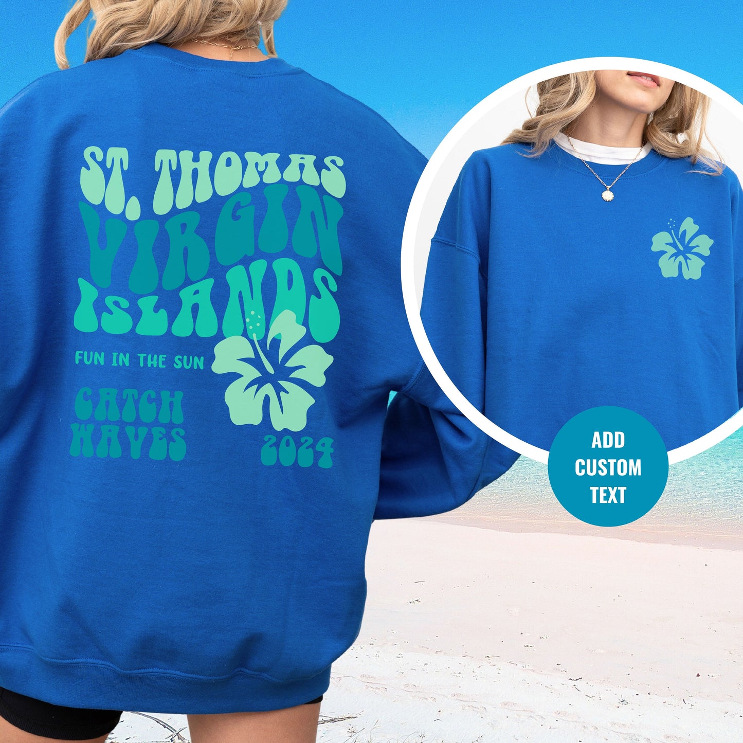 Virgin Islands Crewneck, St Thomas Sweatshirt, Birthday Cruise, Matching Family Cruise Shirt