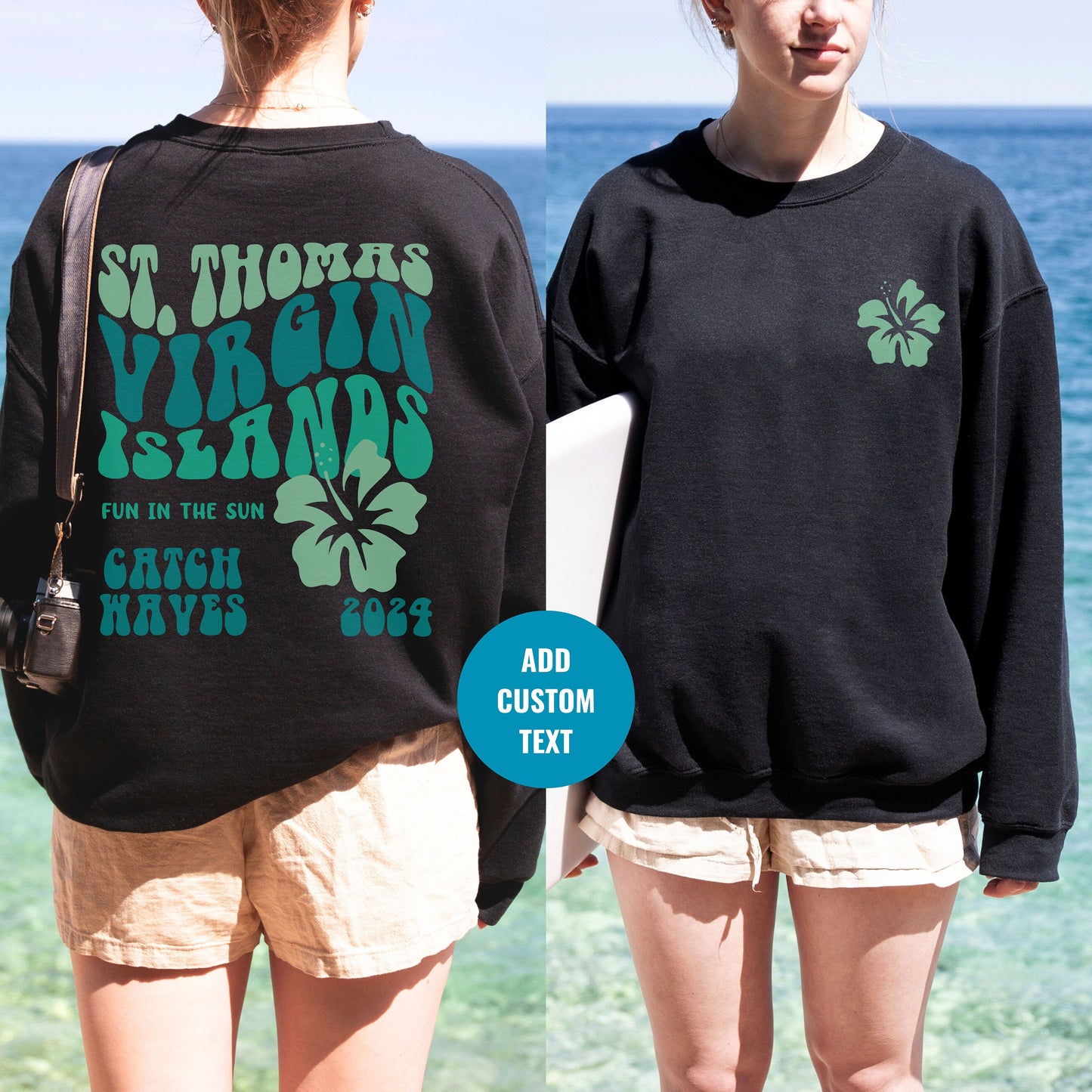 Virgin Islands Crewneck, St Thomas Sweatshirt, Birthday Cruise, Matching Family Cruise Shirt