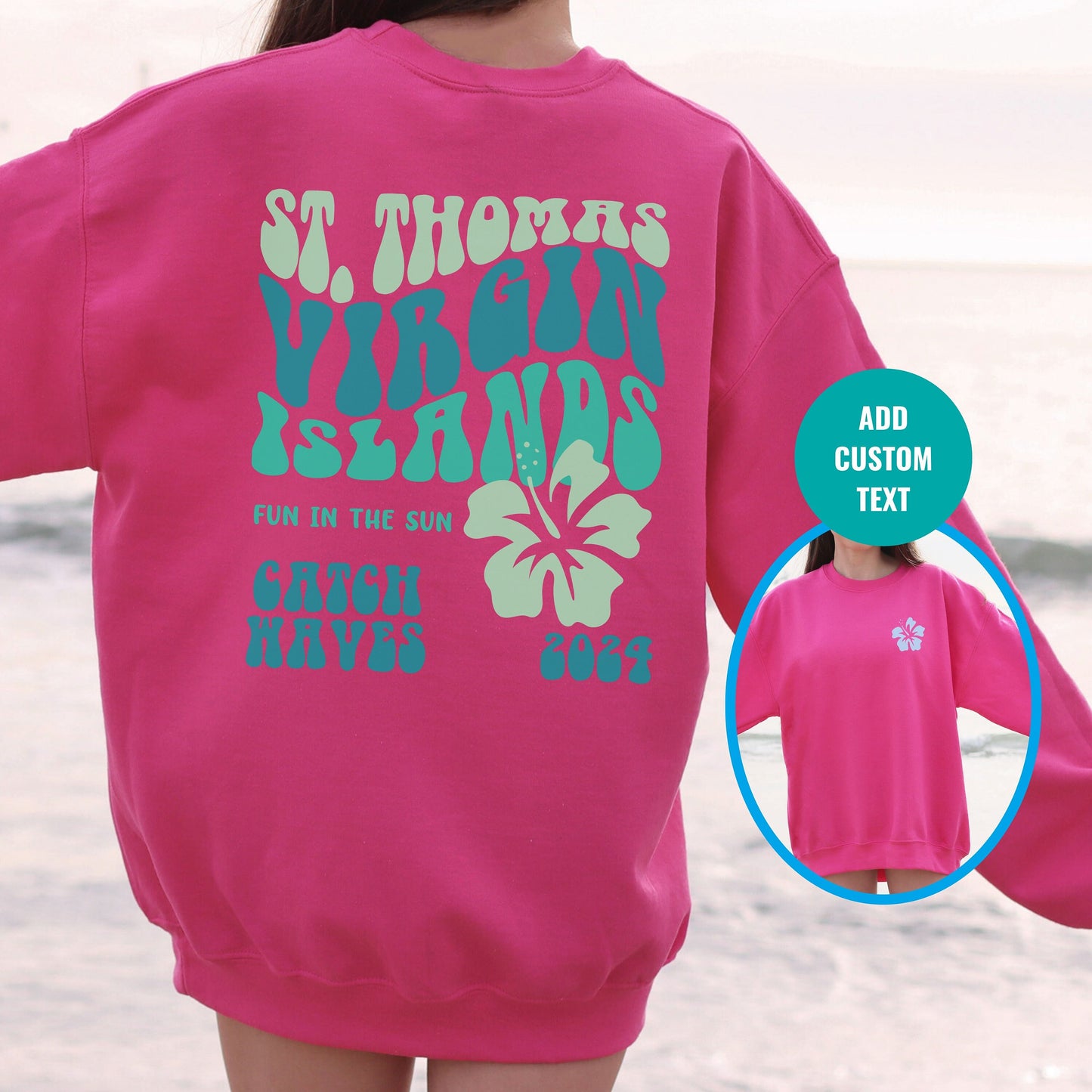 Virgin Islands Crewneck, St Thomas Sweatshirt, Birthday Cruise, Matching Family Cruise Shirt