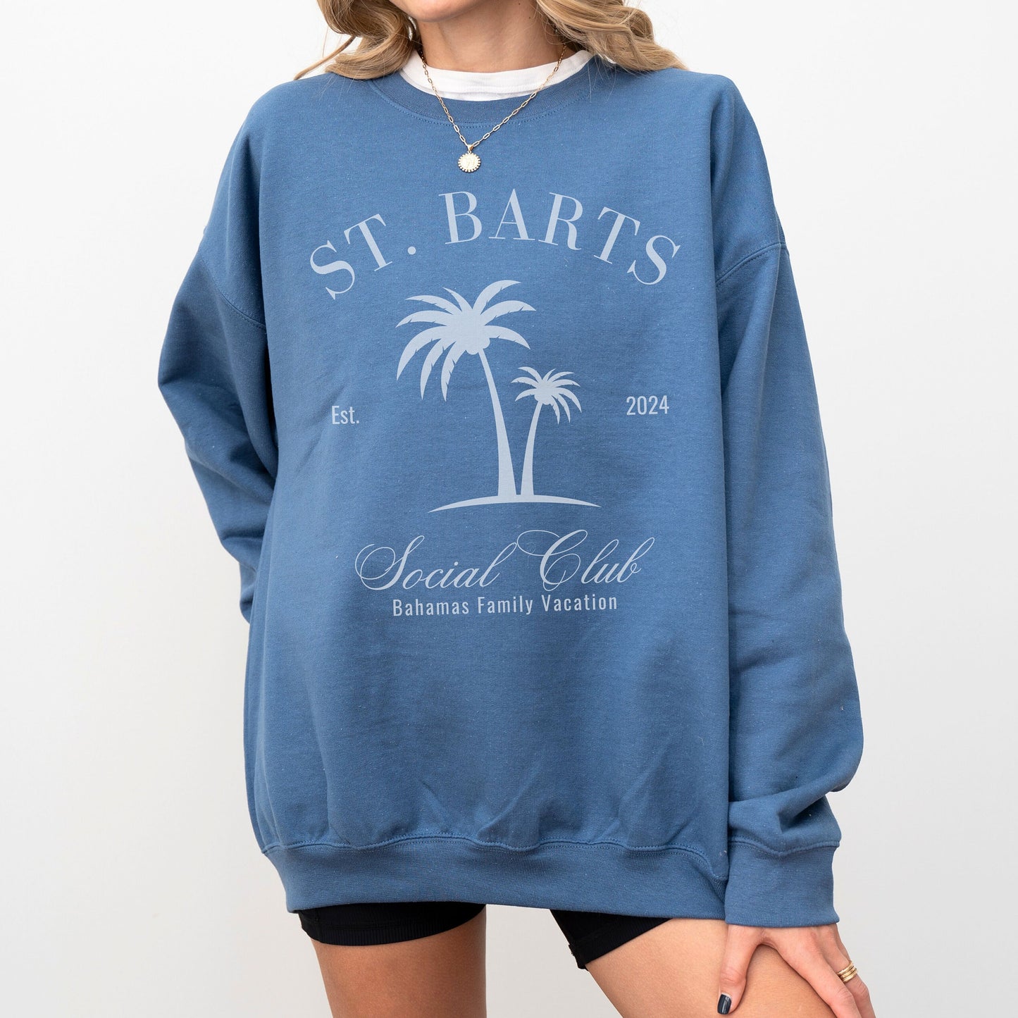 St Barts Sweatshirt, Social Club Shirt, Bahama Crewneck, Family Cruise Vacation Shirt