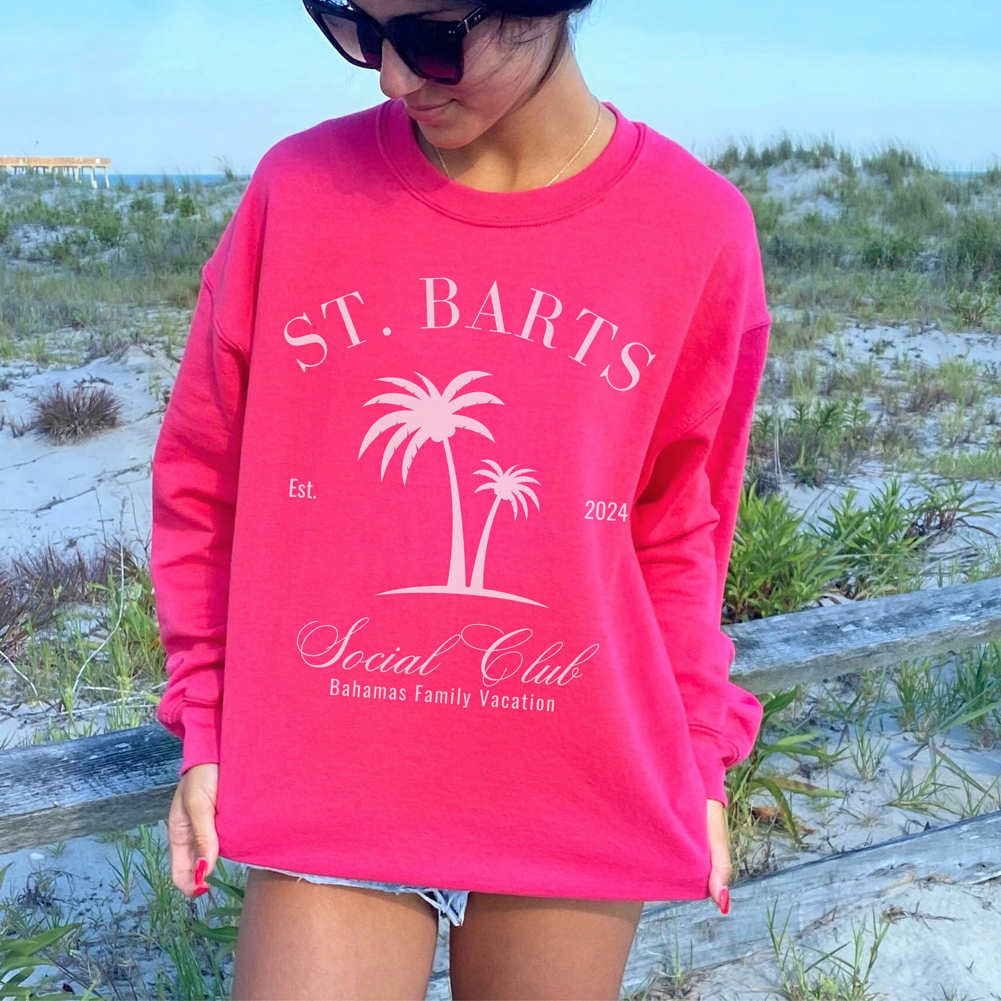 St Barts Sweatshirt, Social Club Shirt, Bahama Crewneck, Family Cruise Vacation Shirt