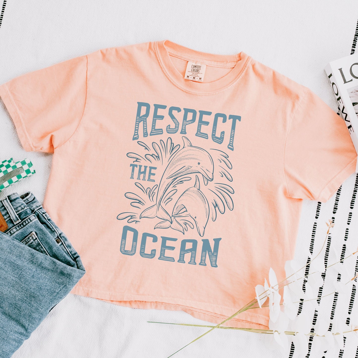 Boxy Comfort Color Shirt, Dolphin Lover Shirt