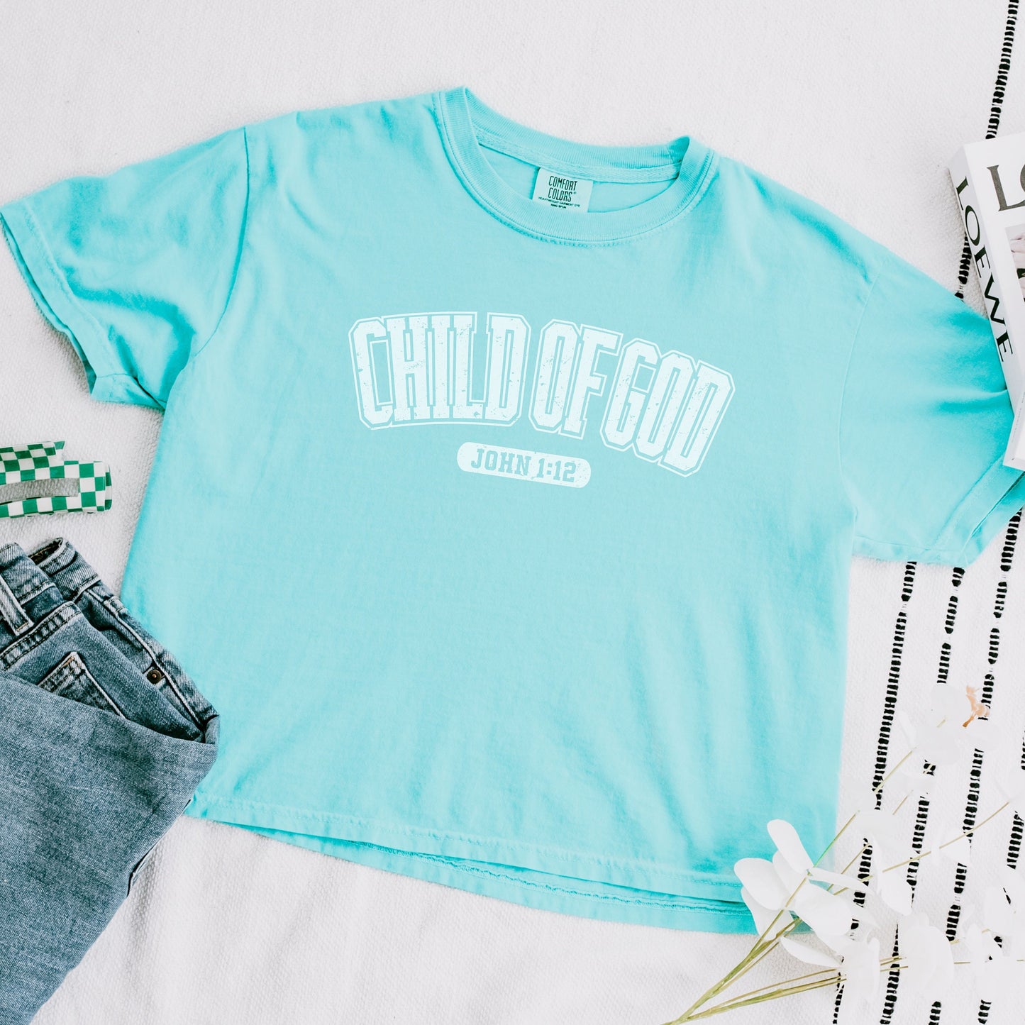 Child Of God Shirt, Comfort Colors Boxy Crop Shirt