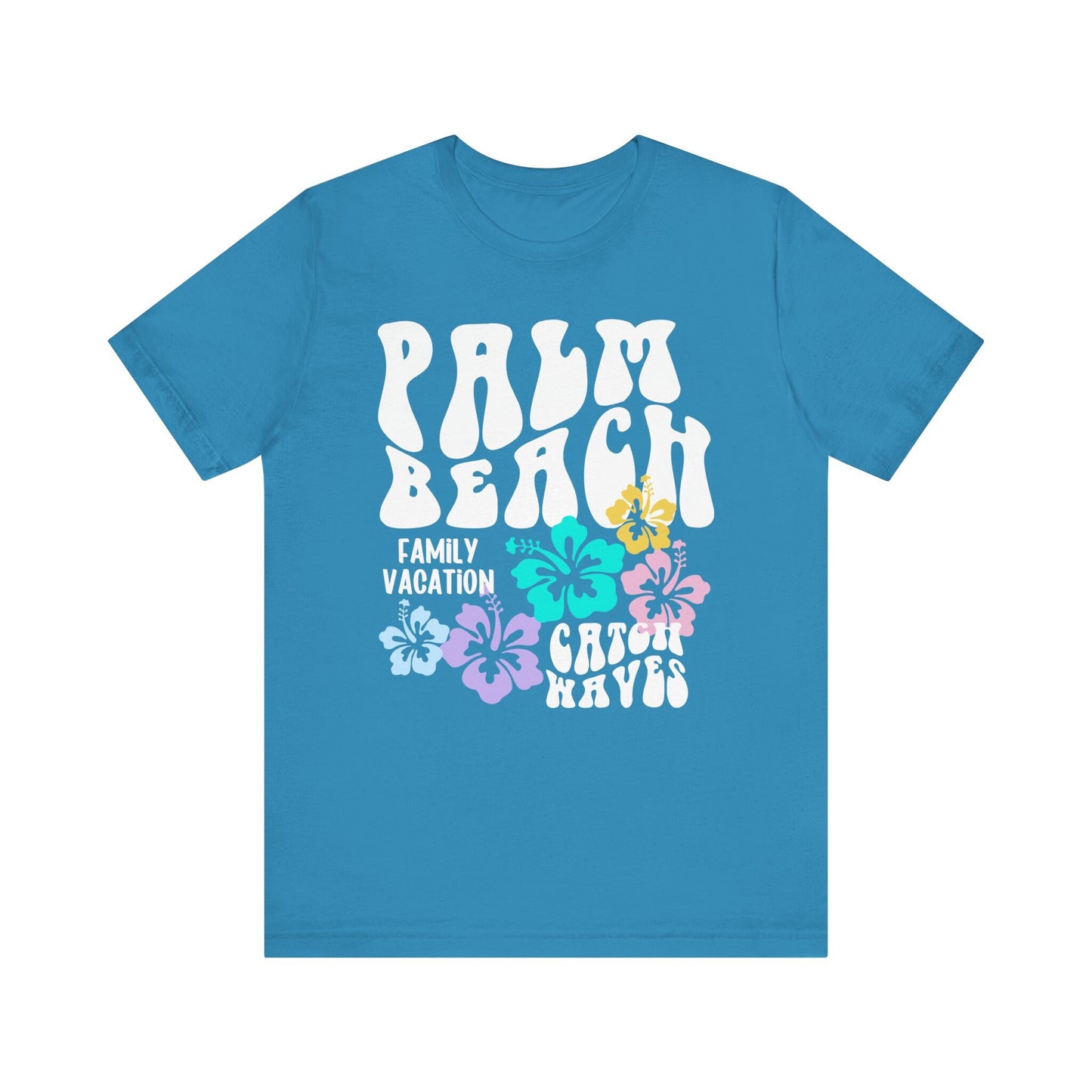 Palm Beach Shirt, Oversized Ocean Beach Tee, Family Cruise Shirt