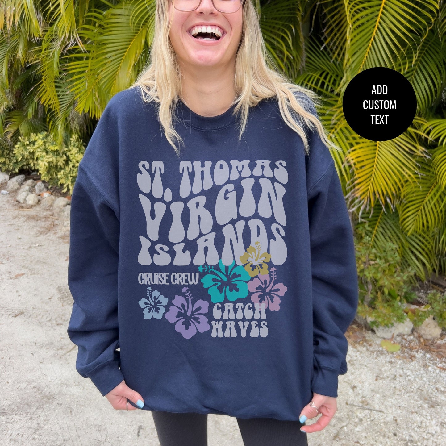 St Thomas Sweatshirt, Virgin Islands, Cruise Crew, Trendy Beach Gifts