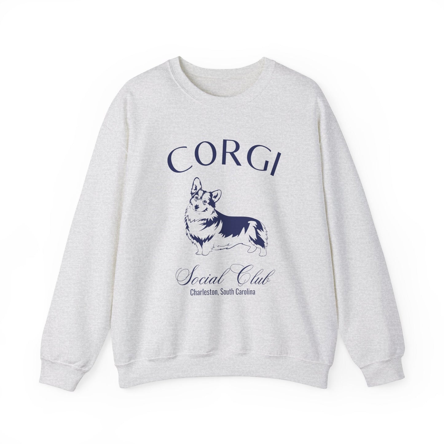 Corgi Sweatshirt | Personalized Grandma Gift | Big Dog Breed | New Dog Shirt for her | Social Club | Trendy Puppy Mom Gifts | Fun Dog Tees