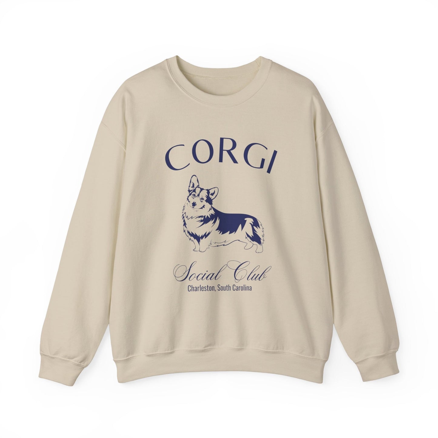 Corgi Sweatshirt | Personalized Grandma Gift | Big Dog Breed | New Dog Shirt for her | Social Club | Trendy Puppy Mom Gifts | Fun Dog Tees