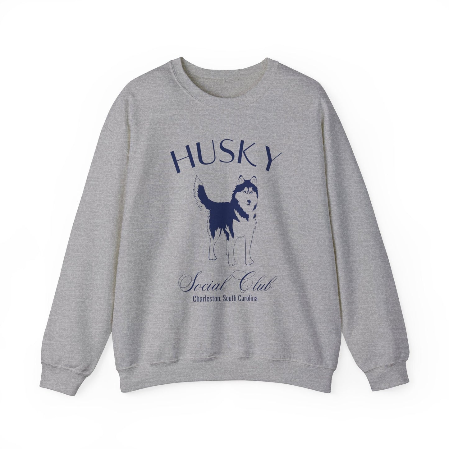 Husky Sweatshirt | Personalized Grandma Gift | Big Dog Breed | New Dog Shirt for her | Social Club | Trendy Puppy Mom Gifts | Fun Dog Tees