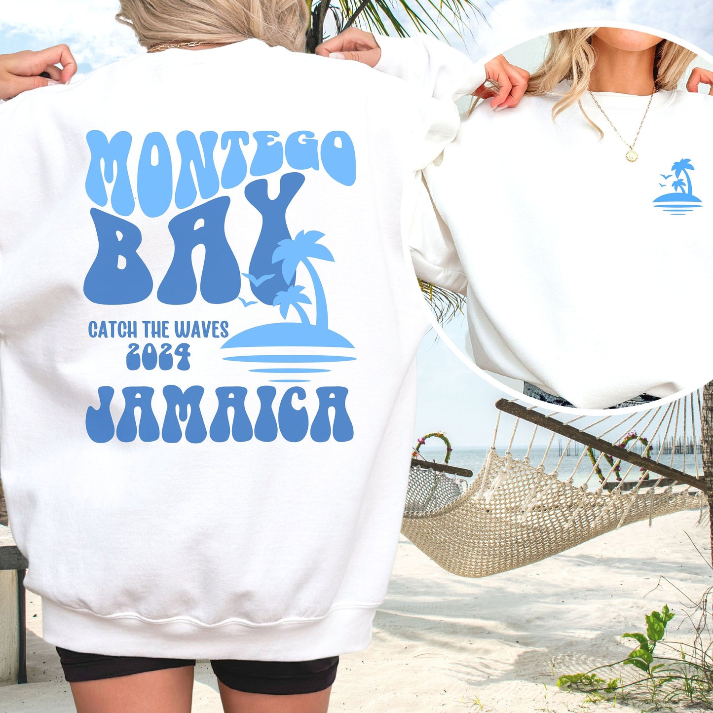 Montego Bay Sweatshirt, Jamaica Souvenir,