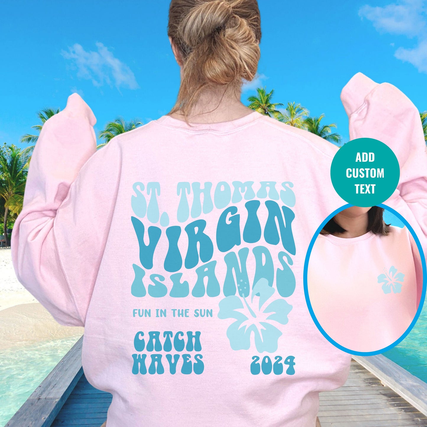 St Thomas Sweatshirt, Virgin Islands Crewneck