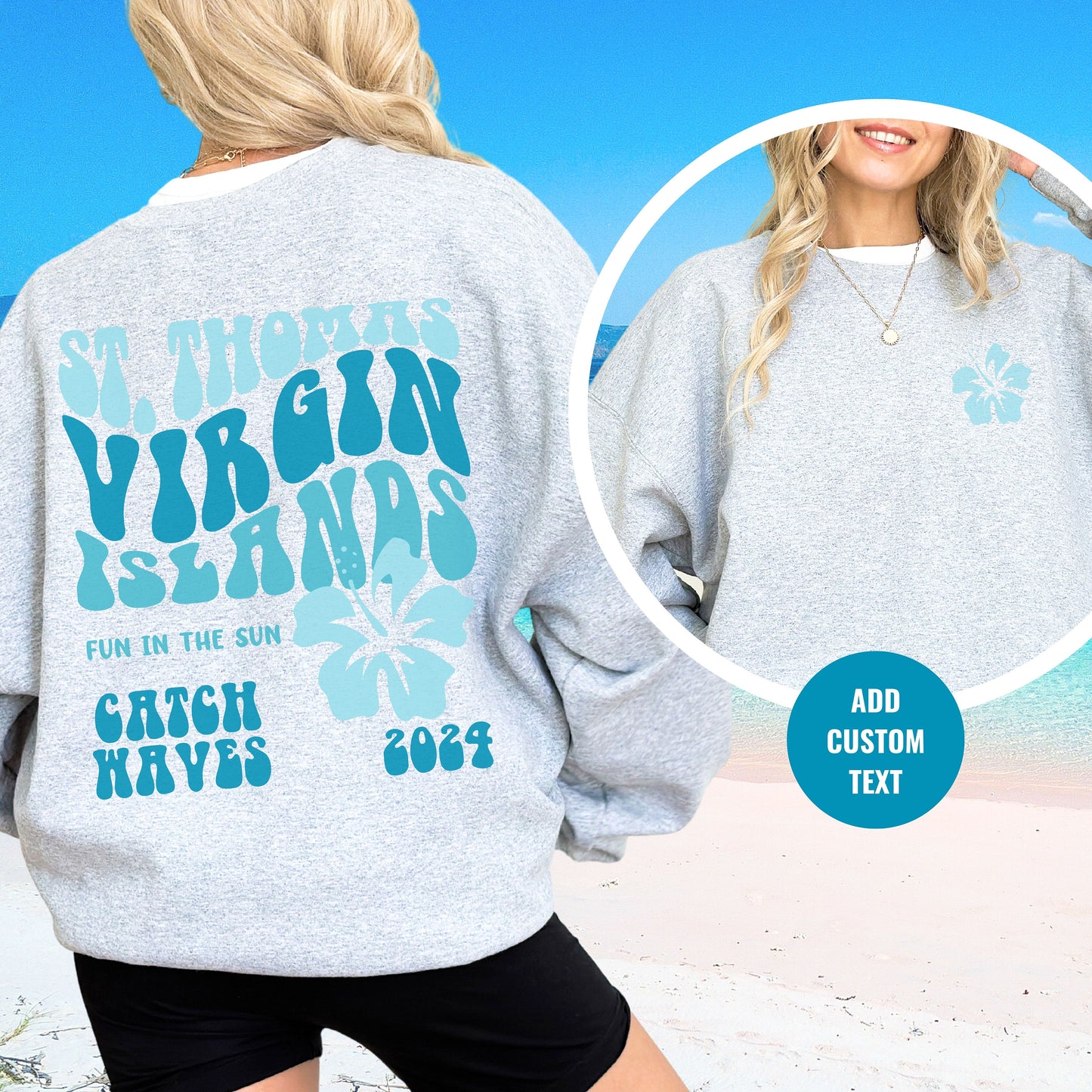 St Thomas Sweatshirt, Virgin Islands Crewneck