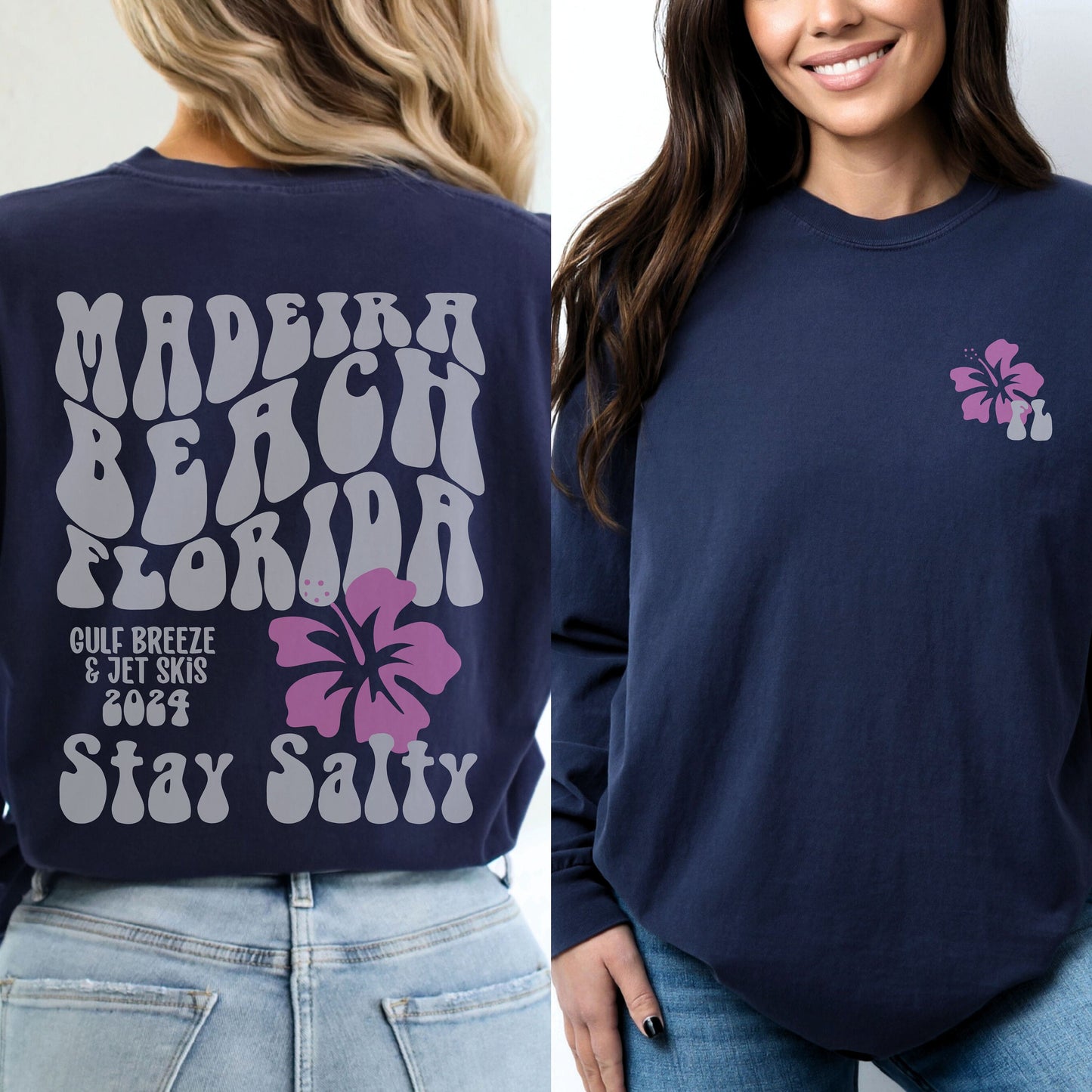 Madeira Beach Long Sleeve Shirt | Siesta beach T Shirt | Birthday Cruise | Coconut Girl | vsco girl | Florida Gifts | Trendy Sweatshirts