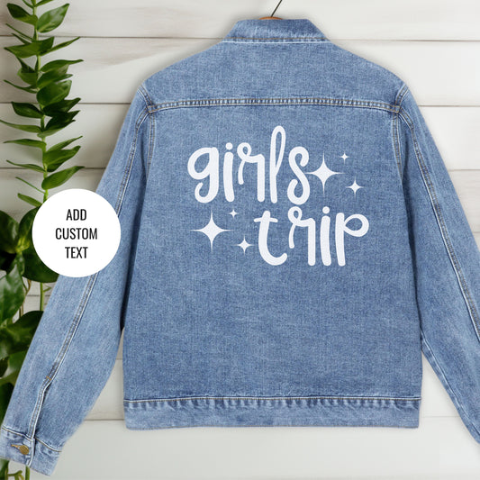 Bride Jean Jacket, Personalized Bachlorette Party Bridal Denim Jacket, Bridal Jacket