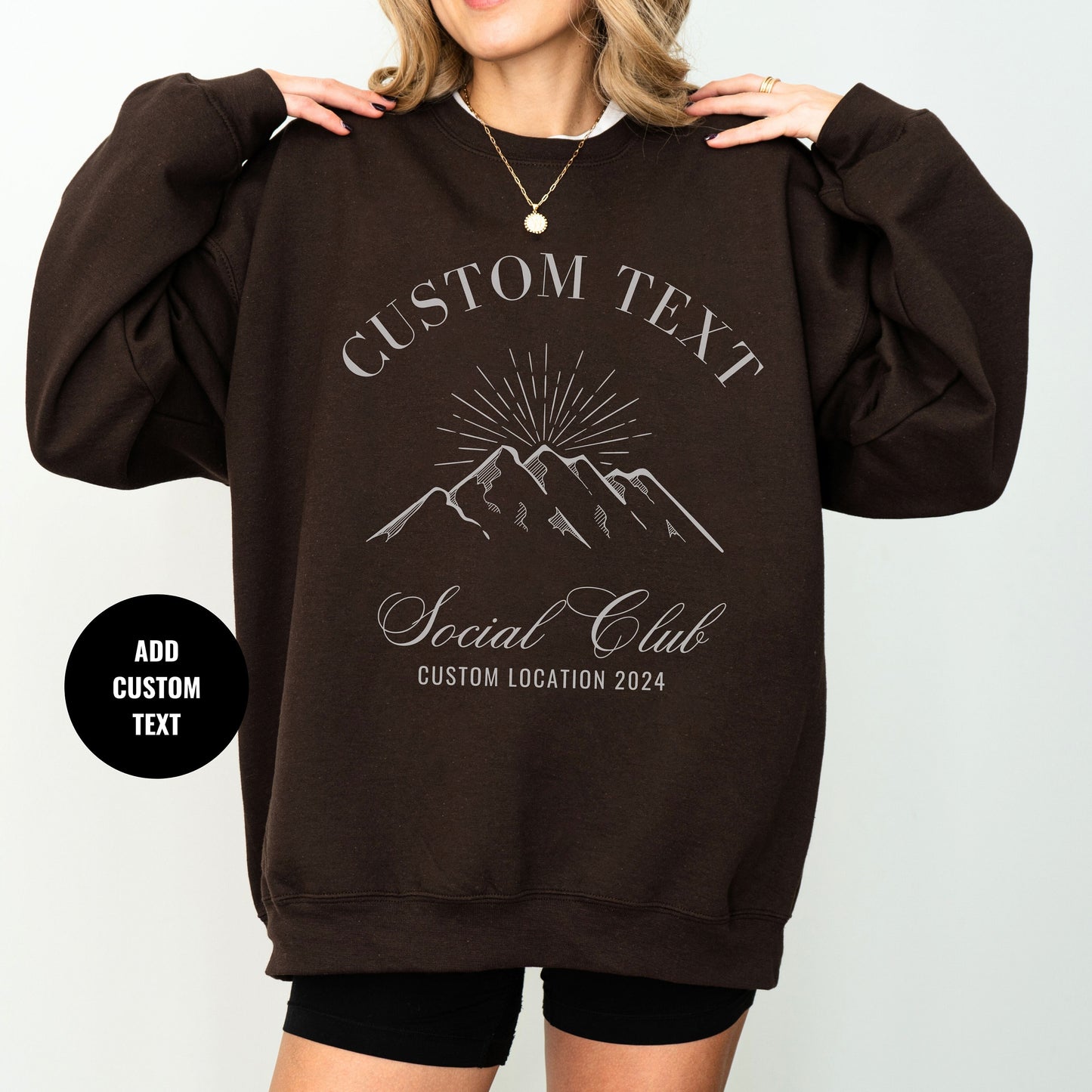 Custom Sweatshirt, Social Club Shirt, Grand Tetons Crewneck