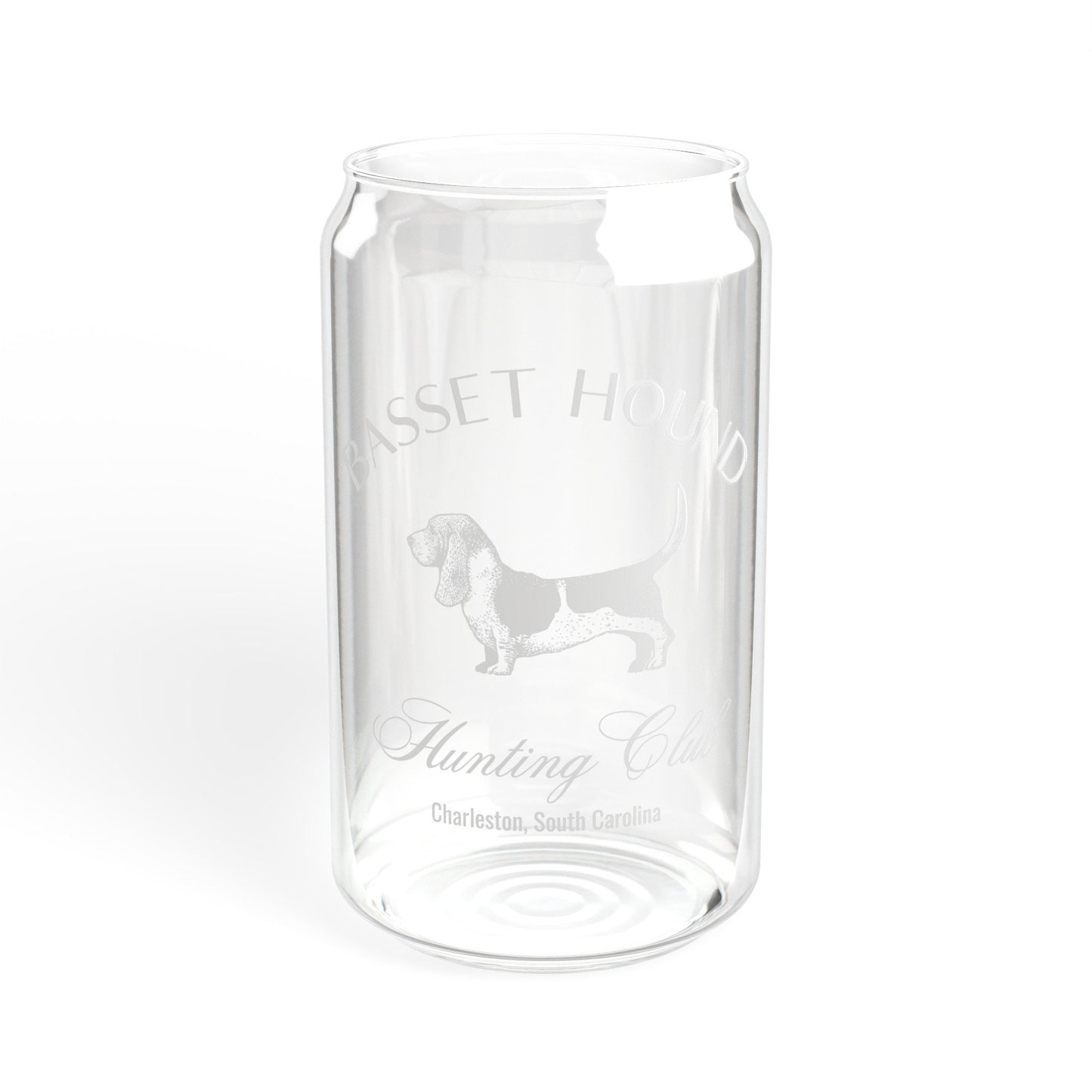 Basset Hound Cup | Dog Mama Gifts | Dog Grandma Gift | Cute Birthday Gifts for her | Social Club Glass Can | Small Dog Breed | Fun Dog Mug