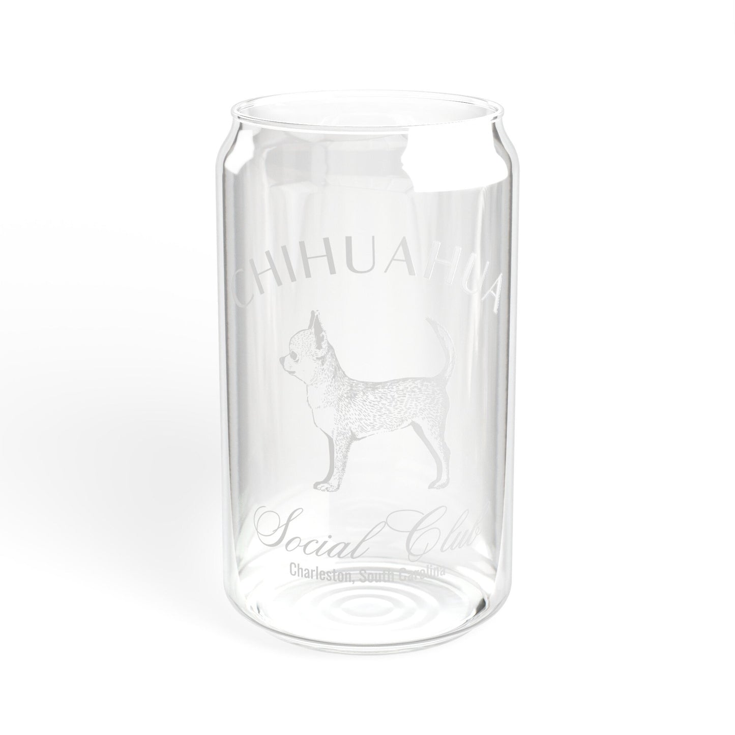 Chihuahua Cup | Dog Mama Gifts | Dog Grandma Gift | Cute Birthday Gifts for her | Social Club Glass Can | Small Dog Breed | Fun Dog Mug