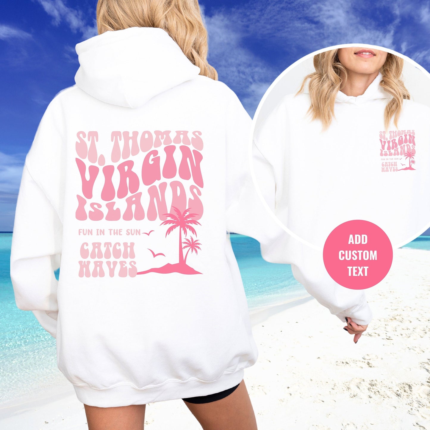 St Thomas Hoodie, Birthday Cruise Gift, Virgin Islands Sweater