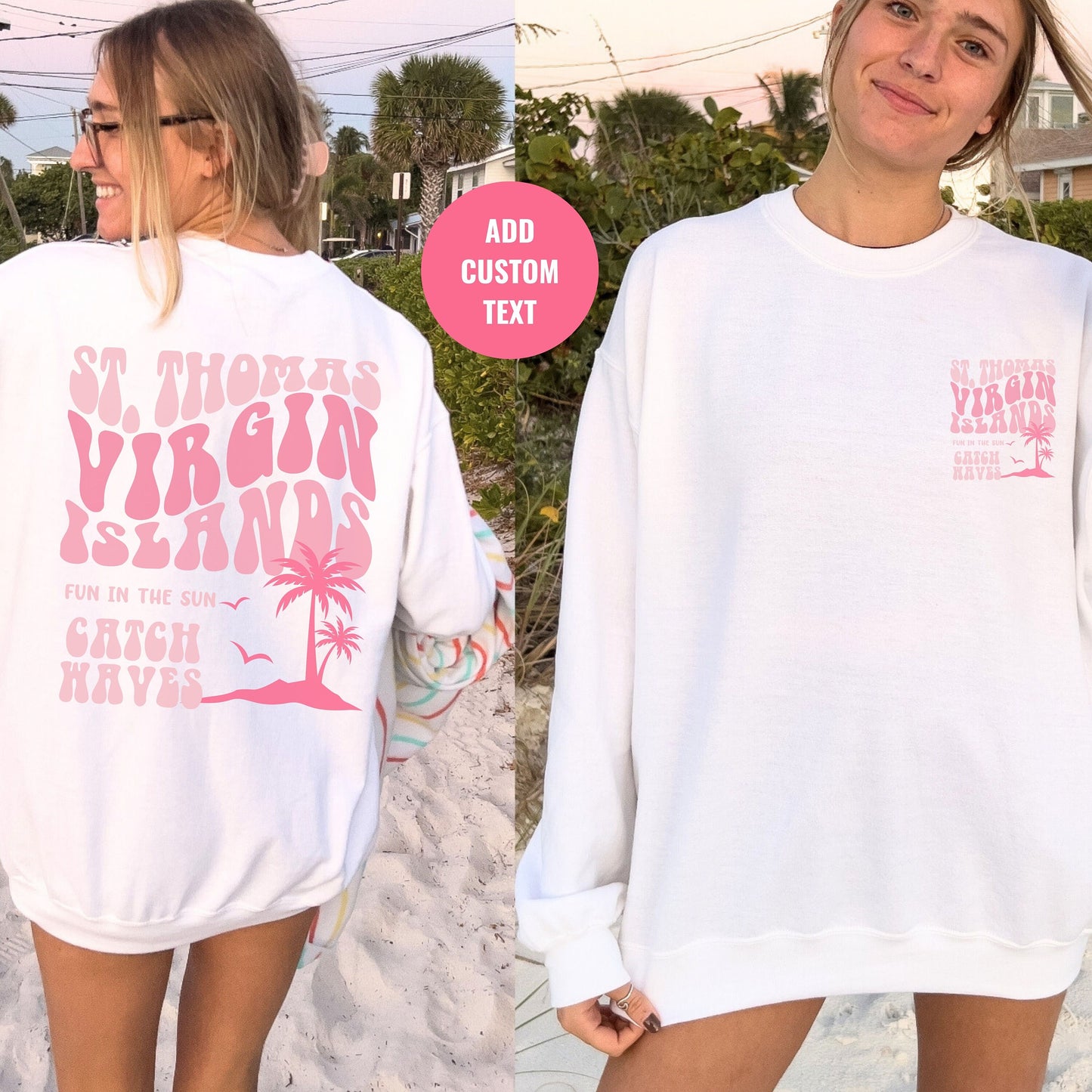 Virgin Islands Crewneck, St Thomas Sweatshirt, Birthday Cruise